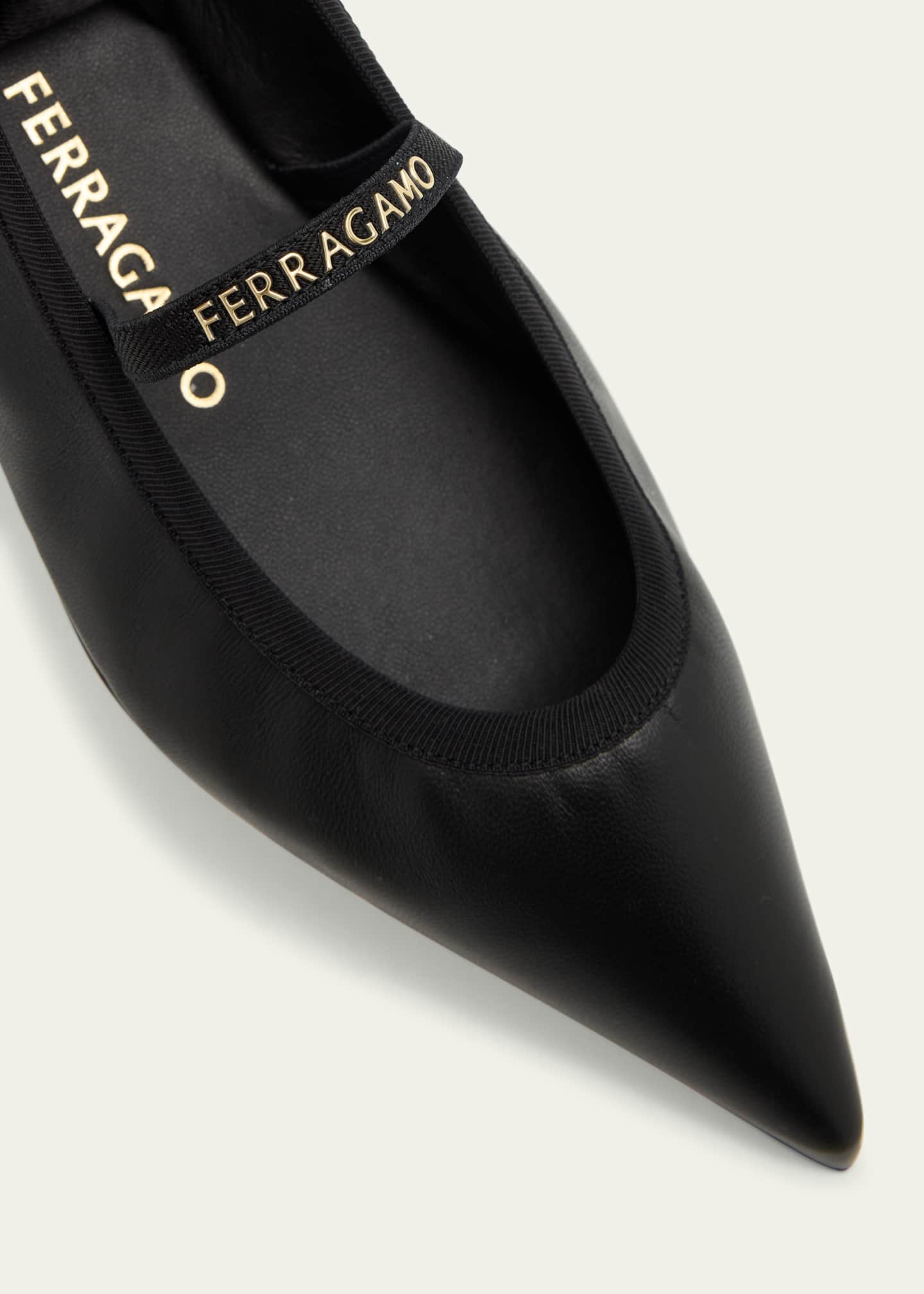Ferragamo Carice Lace-Up Ballerina Flats Image 3 of 4