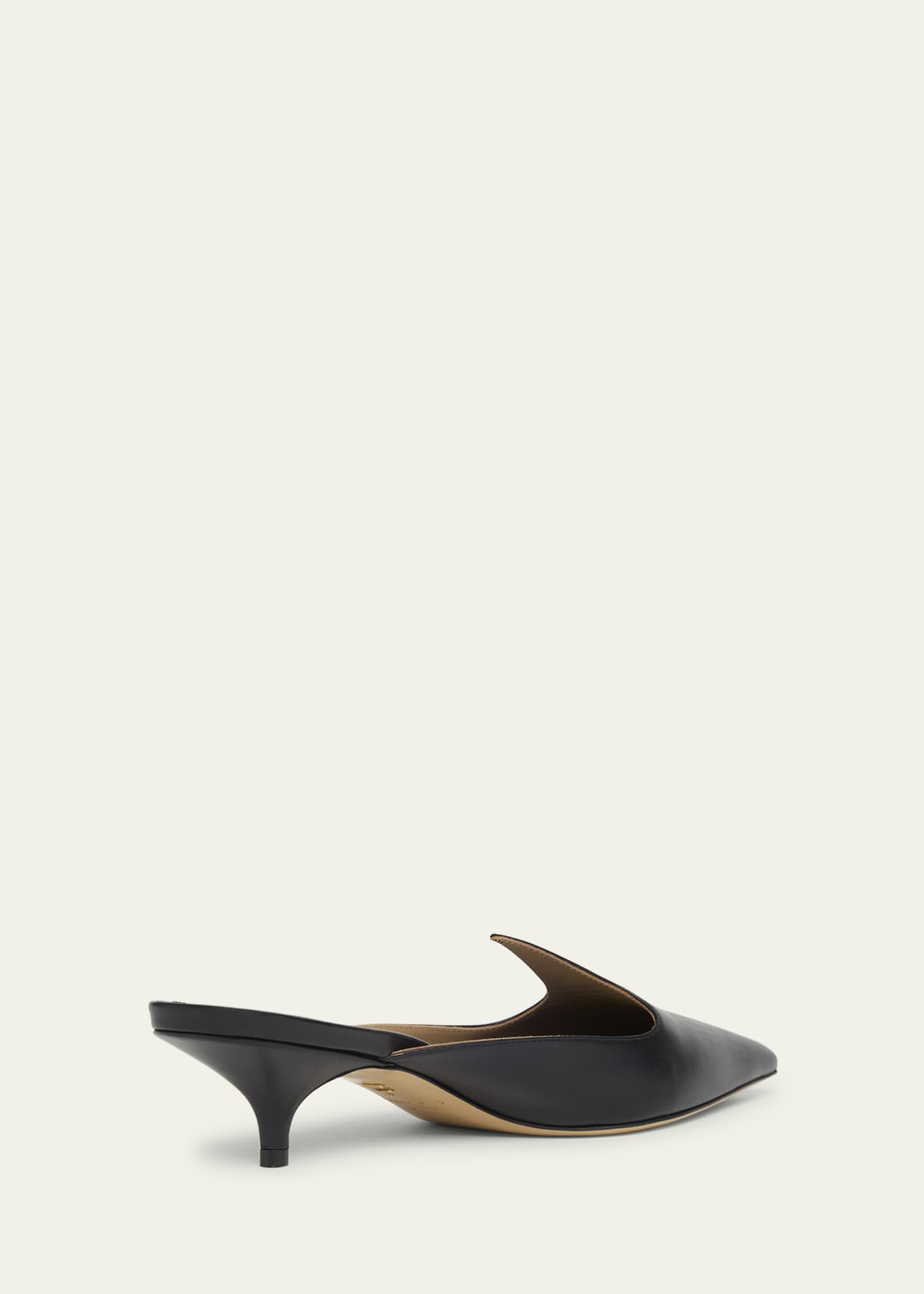Ferragamo Dorye Leather Mule Pumps Image 2 of 4