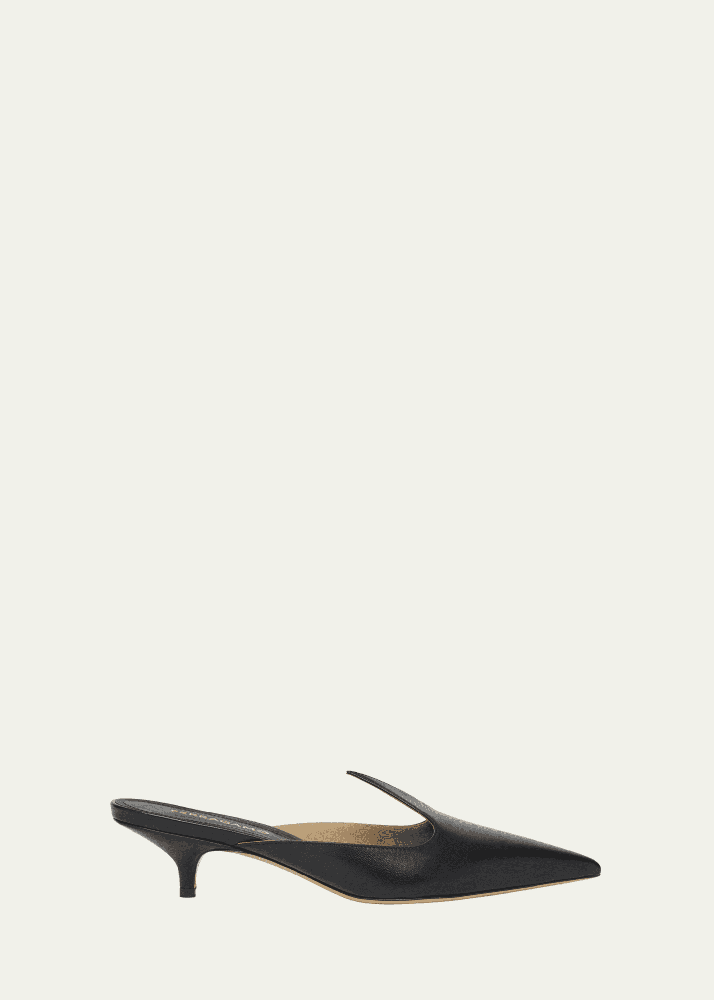 Ferragamo Dorye Leather Mule Pumps Image 1 of 4
