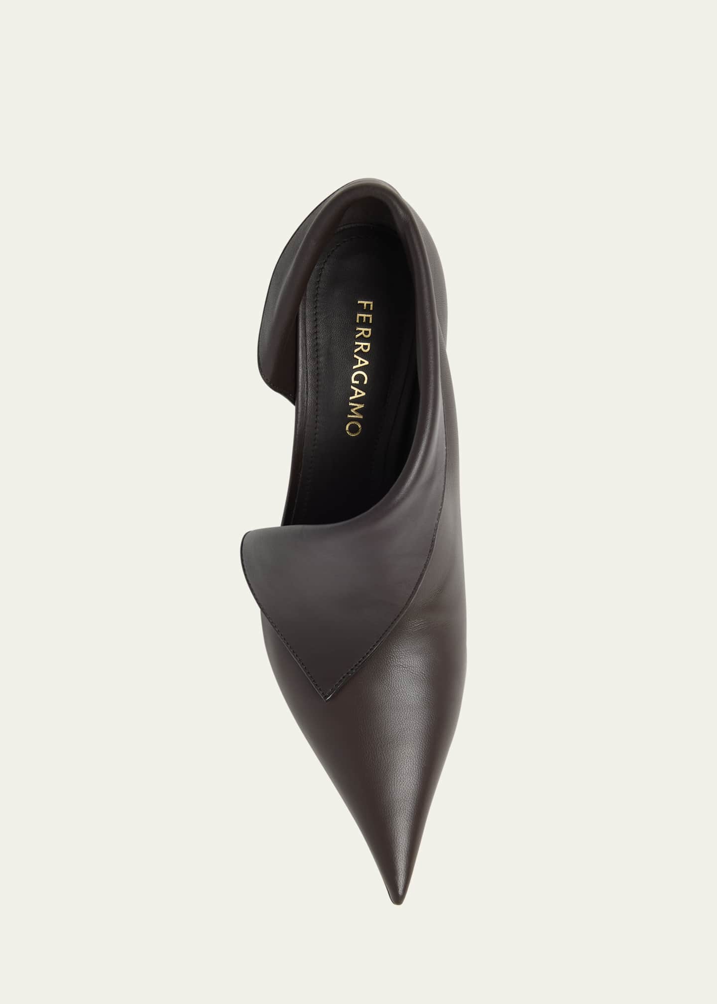 Ferragamo Litty Leather Bootie Pumps Image 4 of 4