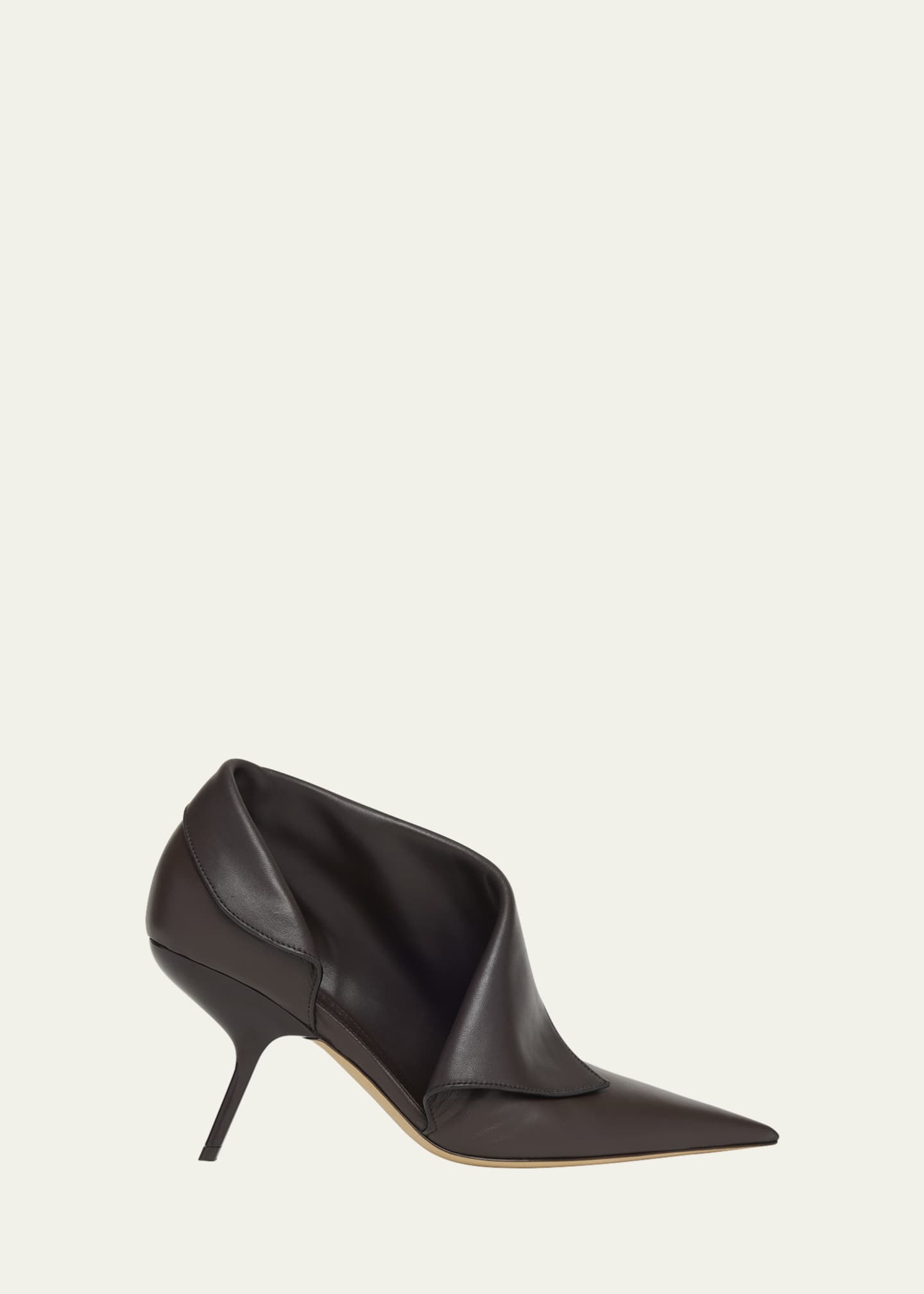 Ferragamo Litty Leather Bootie Pumps Image 1 of 4