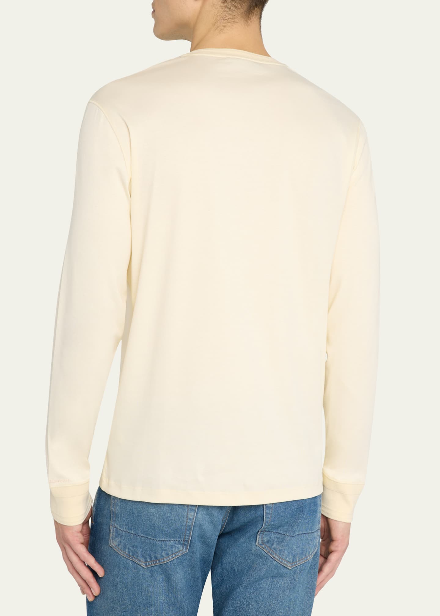 Ralph Lauren Purple Label Men's Interlock Henley Shirt Image 3 of 6