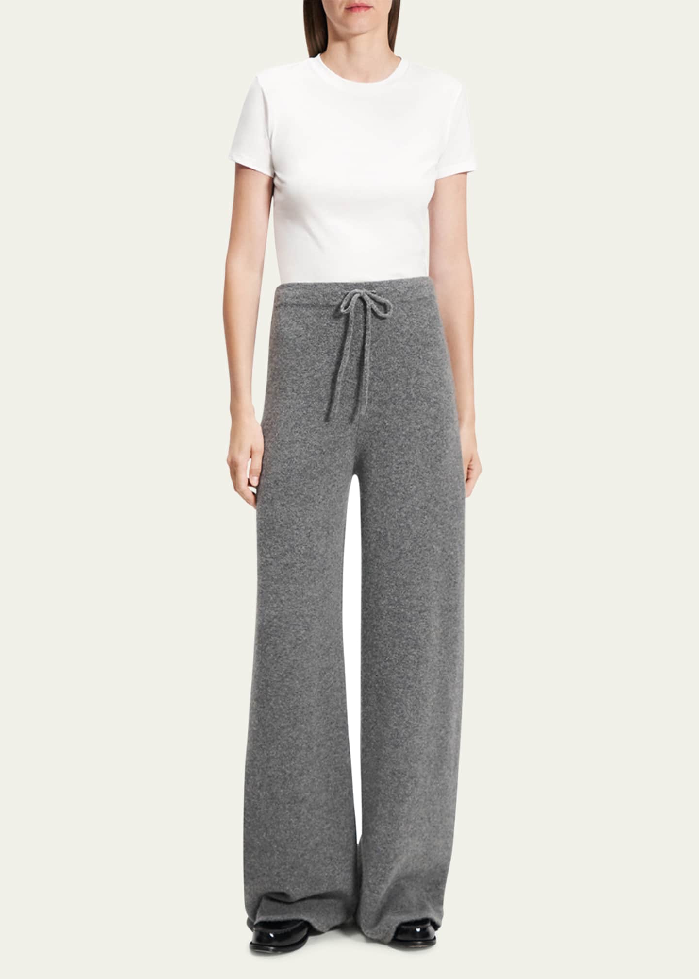 Theory Cozy Wool-Blend Track Pants Image 2 of 5