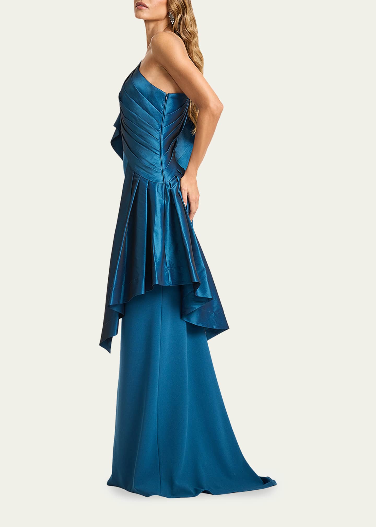 tadashi one shoulder dress Byrne One Shoulder Gown