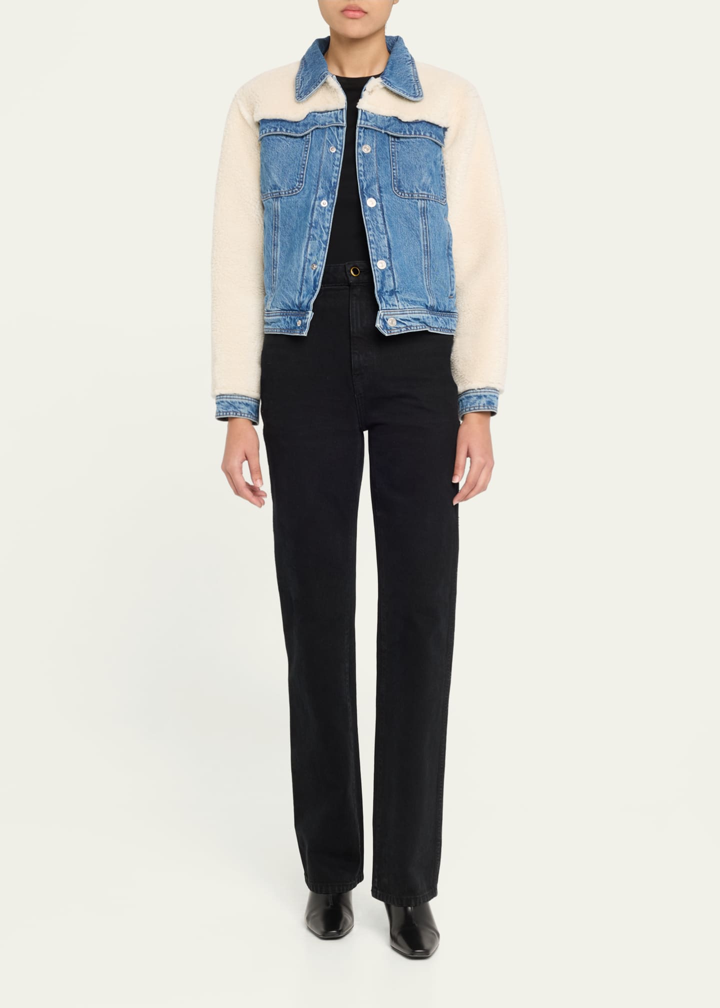 MOTHER The Backbend Combo Denim Jacket Image 2 of 5