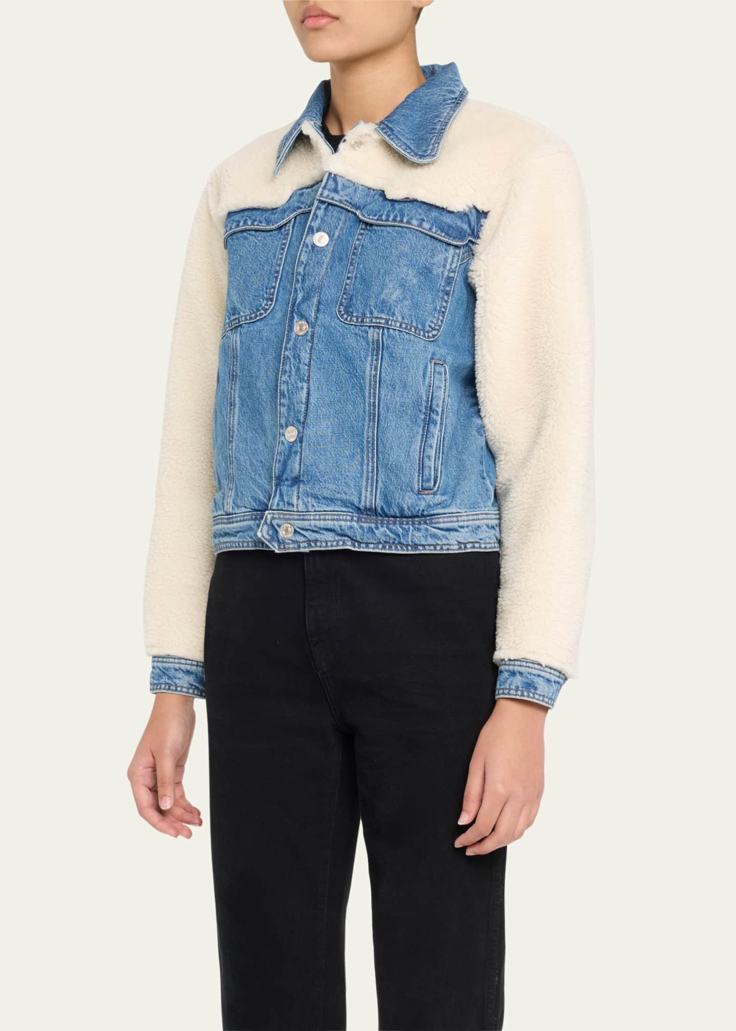 MOTHER The Backbend Combo Denim Jacket Image 4 of 5