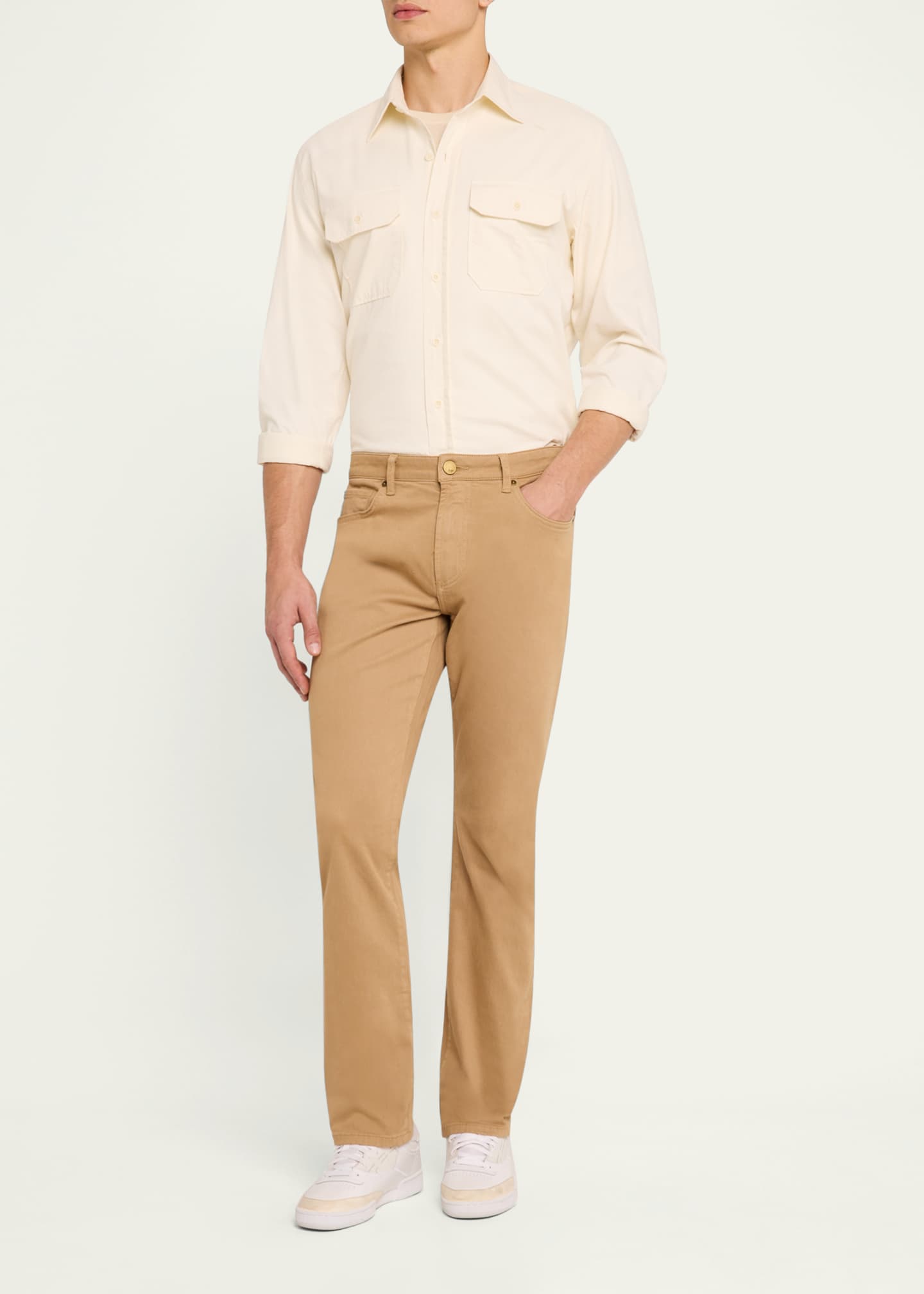 Ralph Lauren Purple Label Men's Chino Twill Casual Button-Down Shirt Image 2 of 5