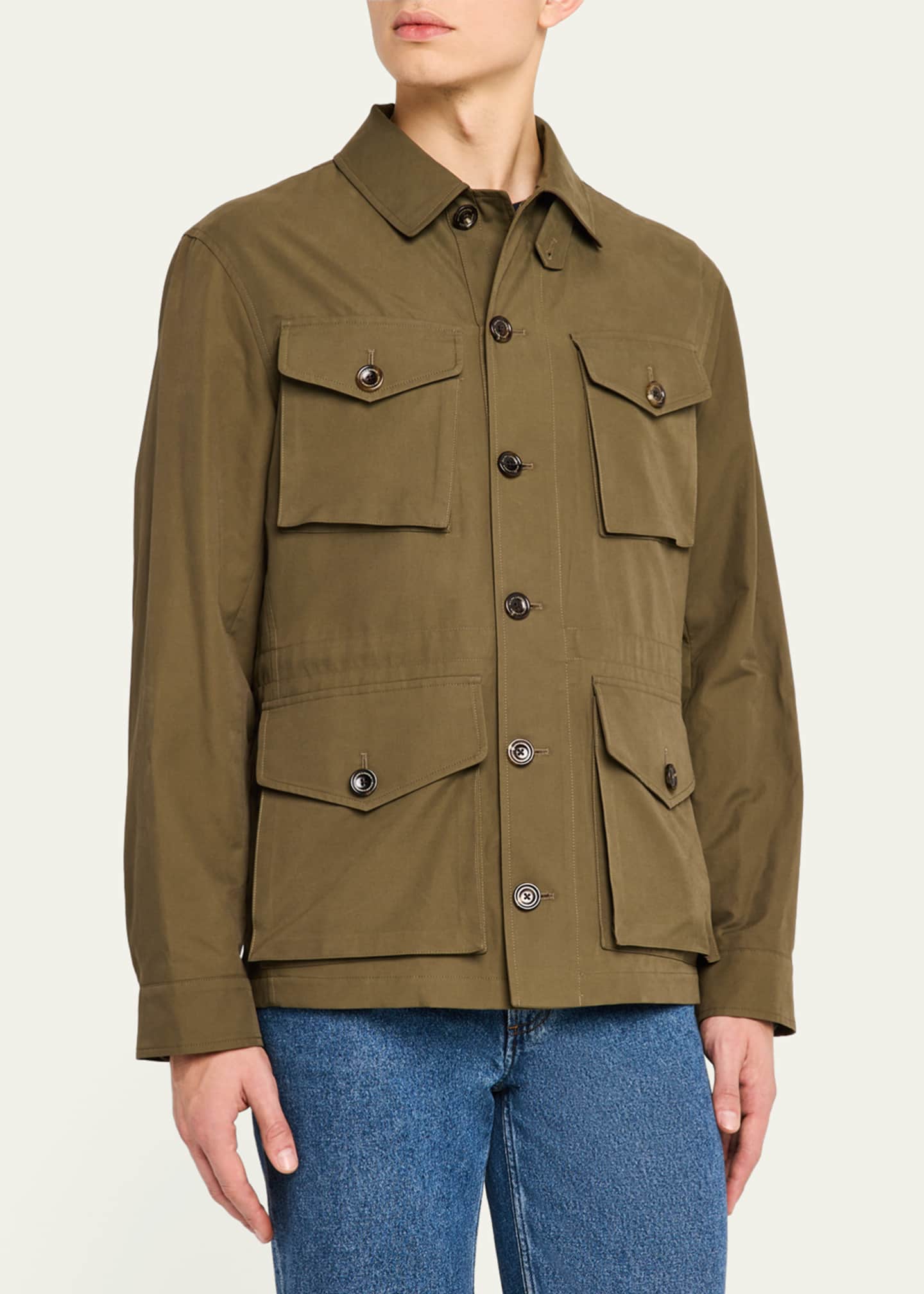 Ralph Lauren Purple Label Men's Twill Four-Pocket Jacket Image 4 of 5