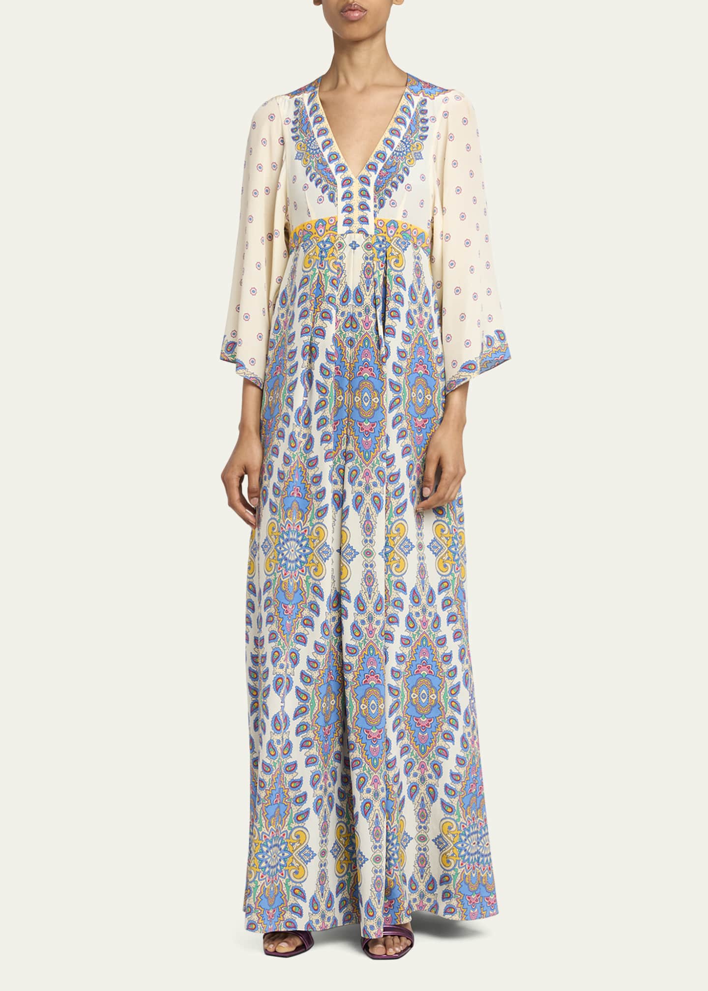Etro Paisley Silk Maxi Dress Image 2 of 5