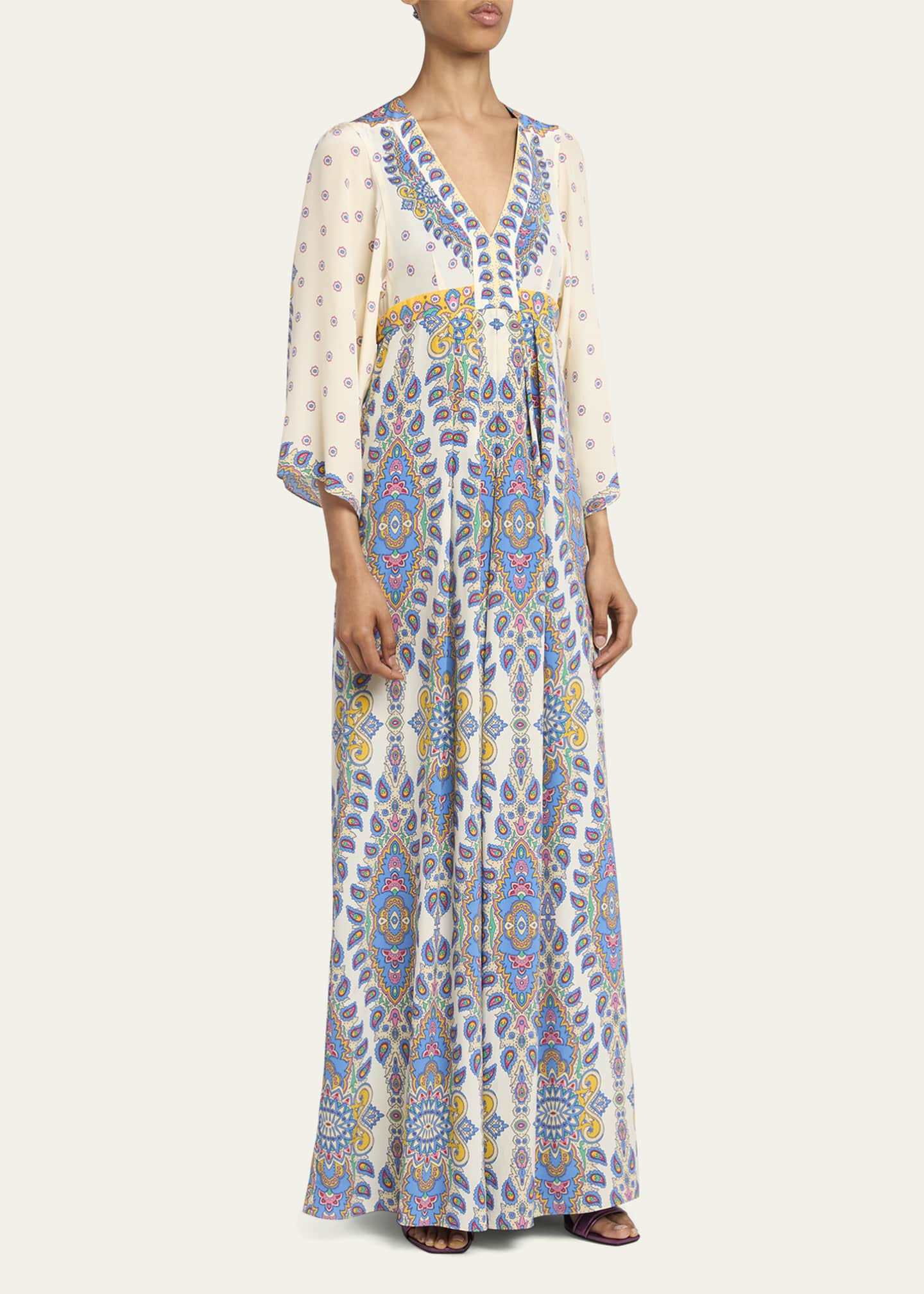 Etro Paisley Silk Maxi Dress Image 4 of 5