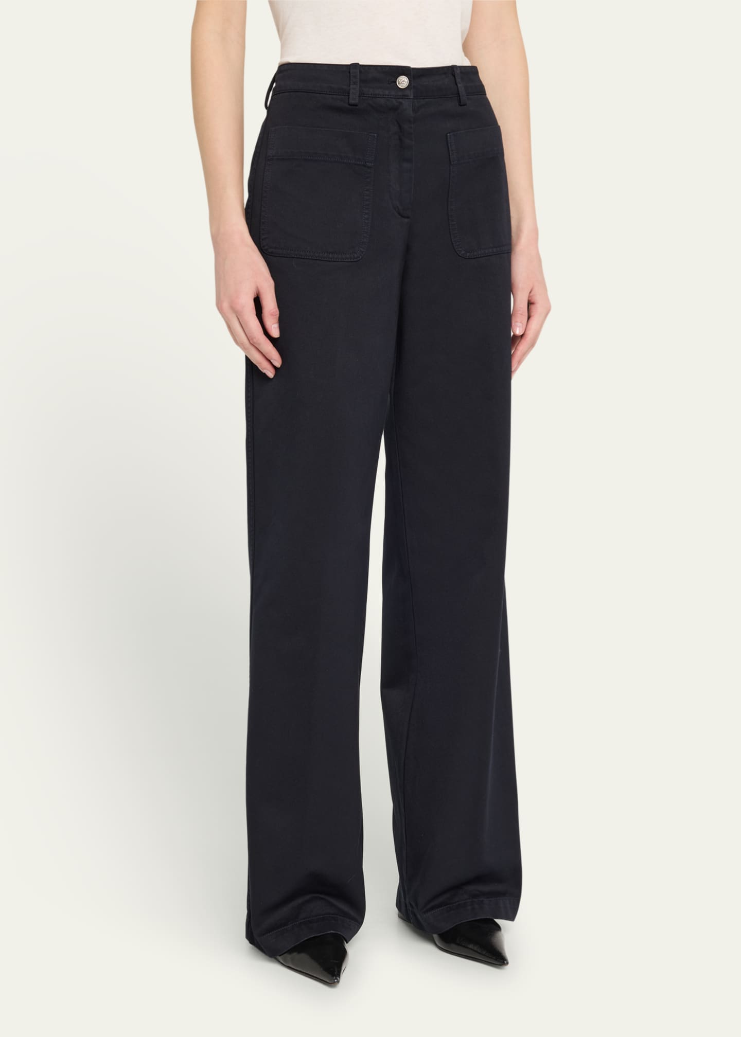Etro Utilitarian Straight Leg Cotton Trousers Image 4 of 5