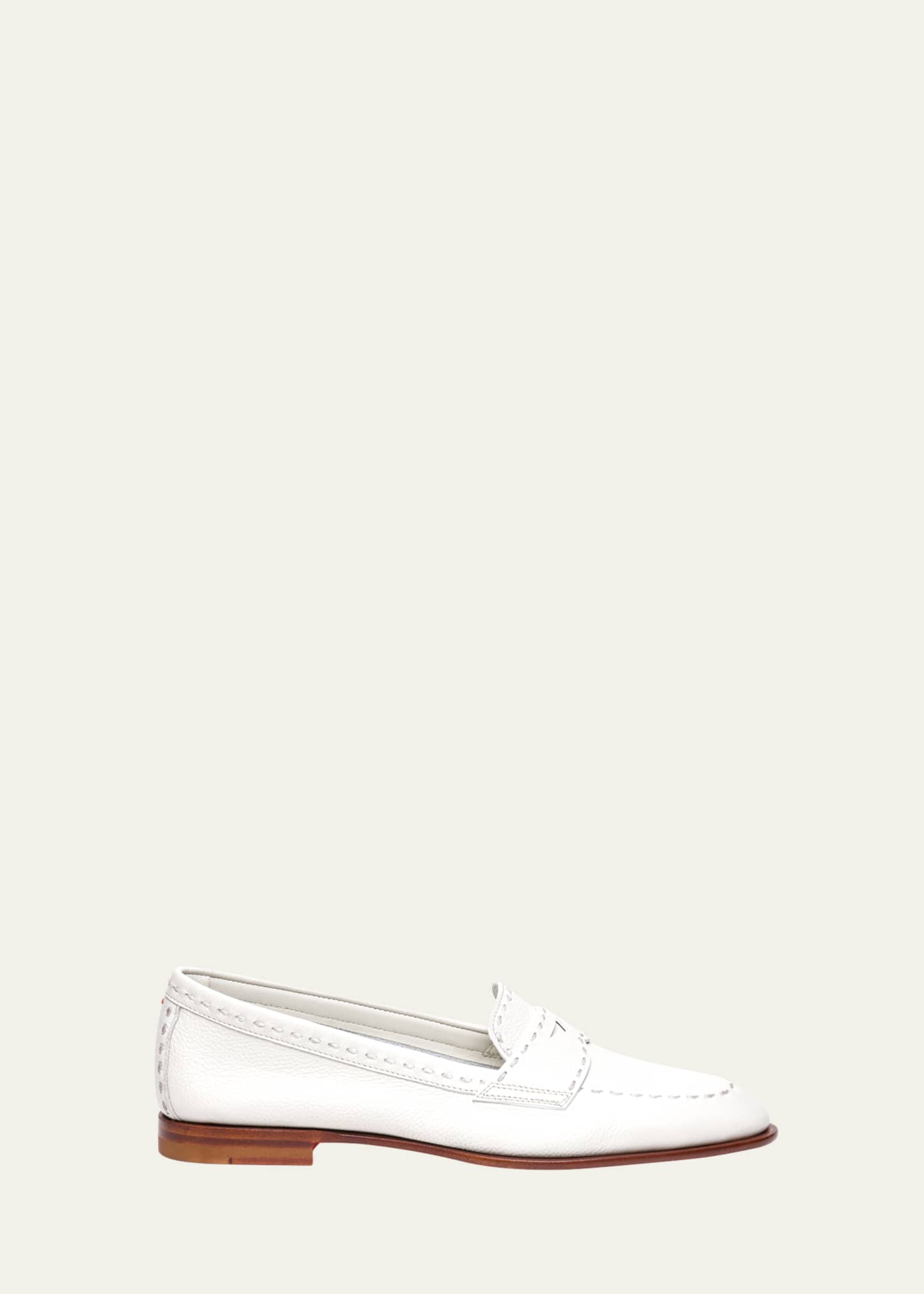 Santoni Marlene Leather Penny Loafers