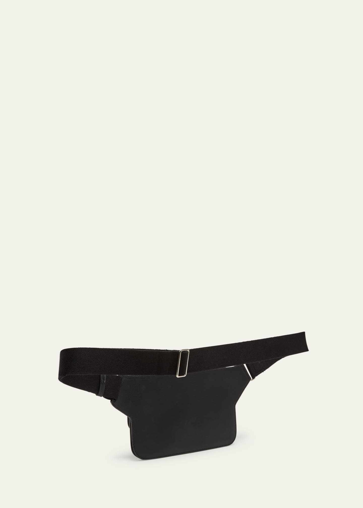 Saint Laurent Men's New Line Leather Belt Bag Image 3 of 5