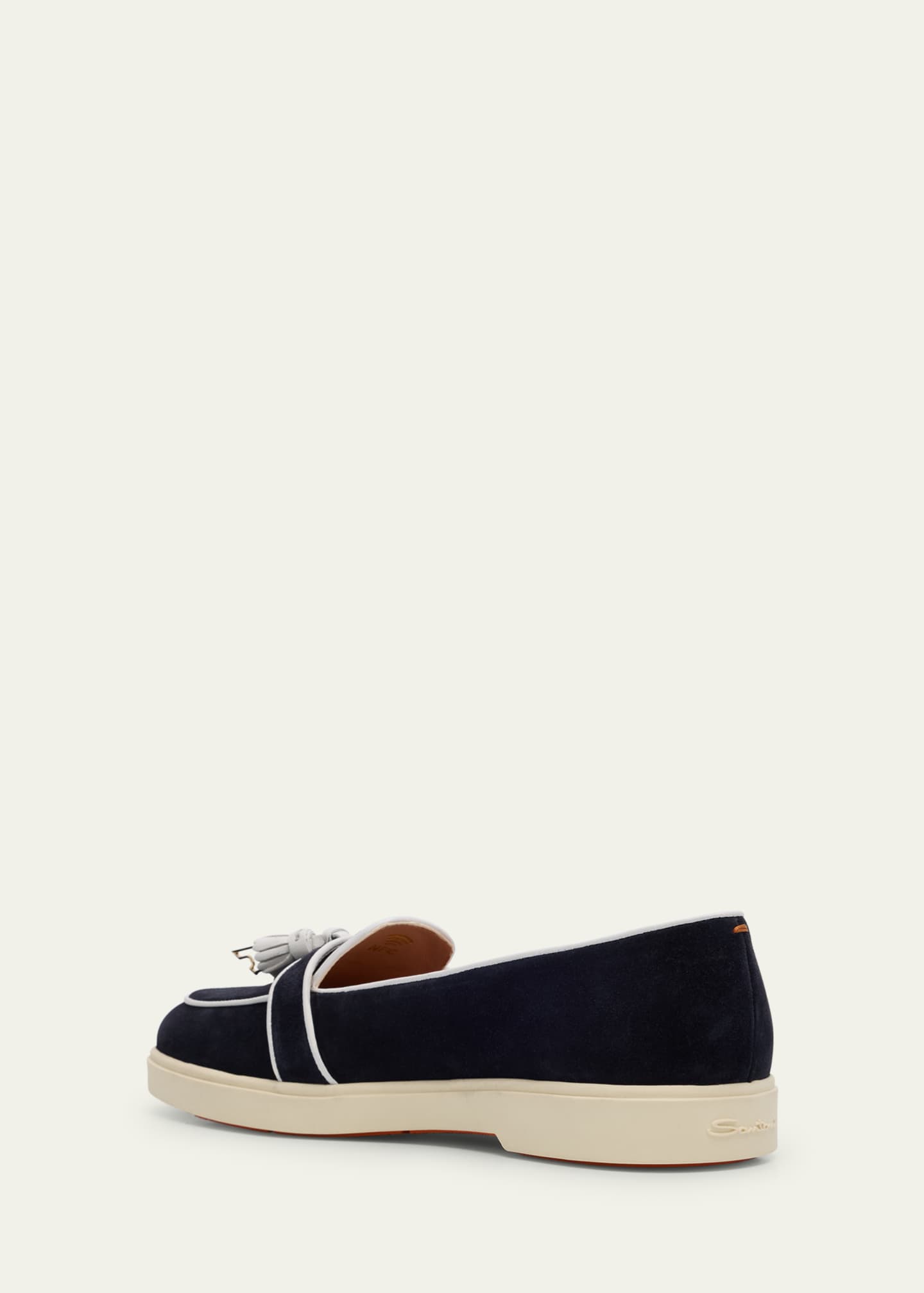 Riviera Suede Bicolor Tassel Loafers - Thumbnail 4