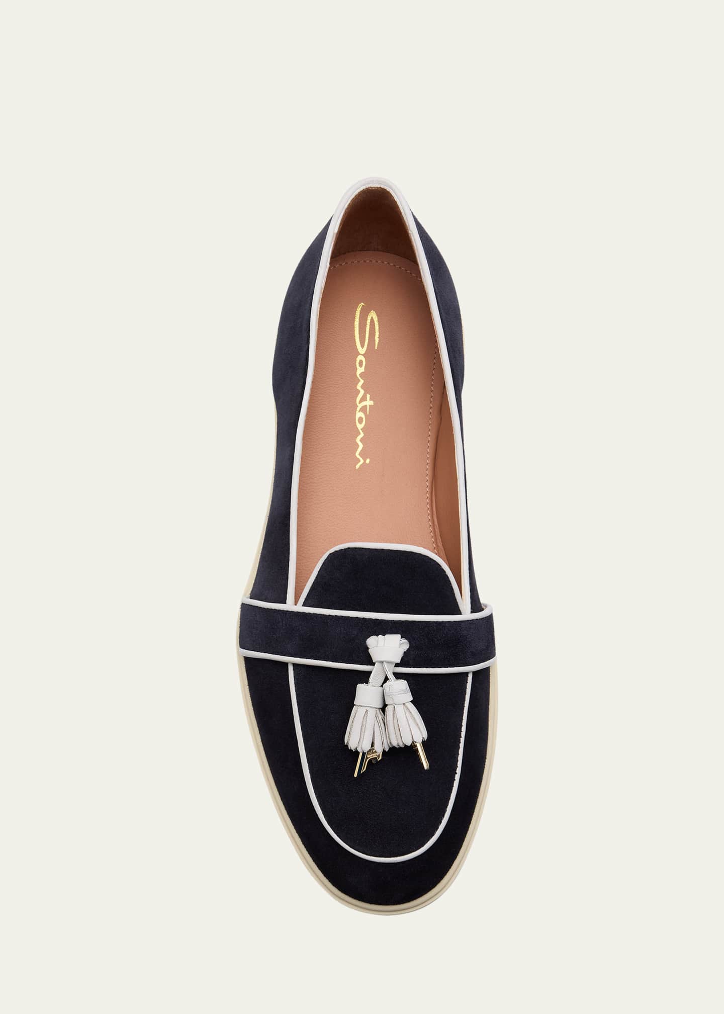 Riviera Suede Bicolor Tassel Loafers - Thumbnail 6