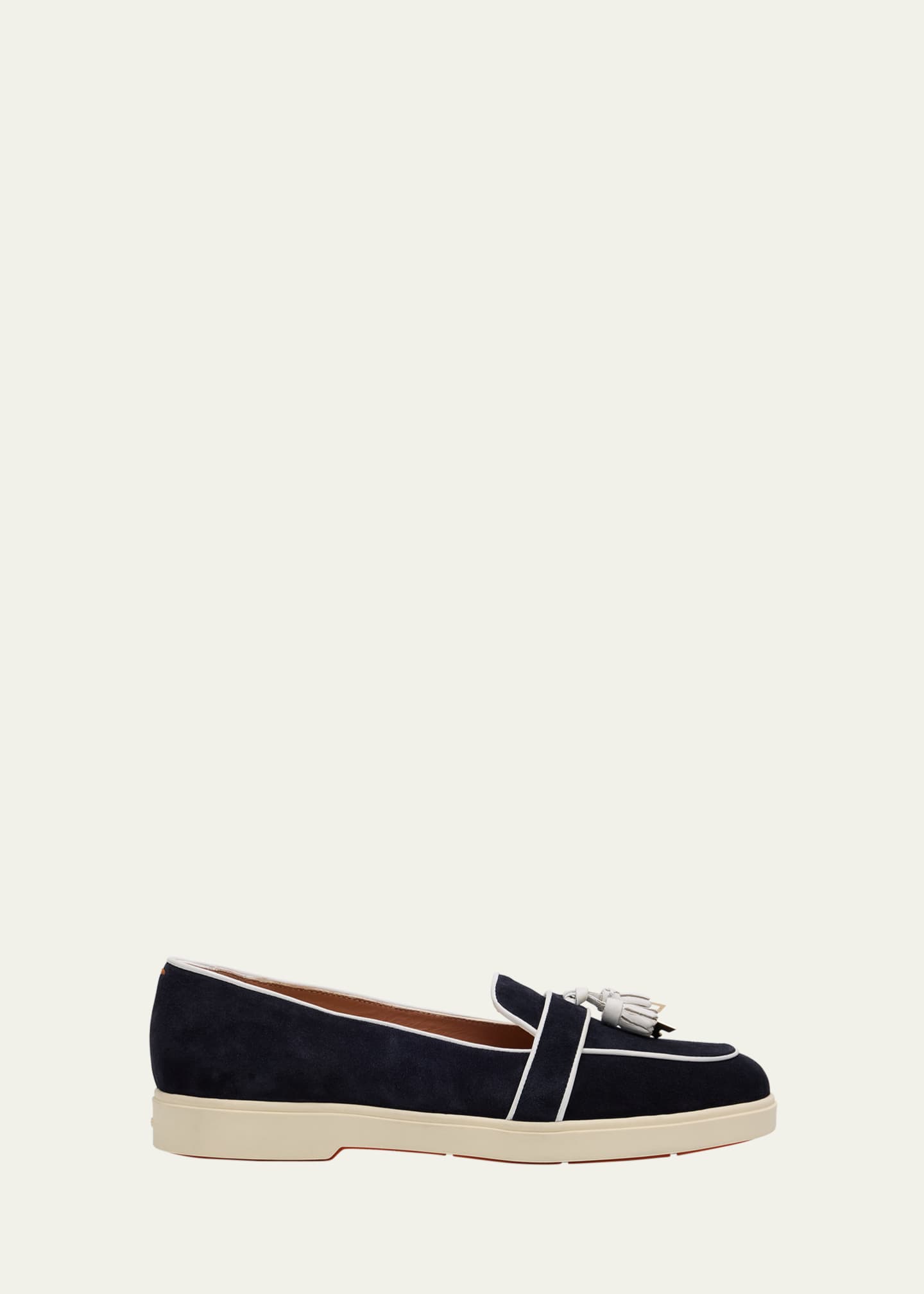 Riviera Suede Bicolor Tassel Loafers