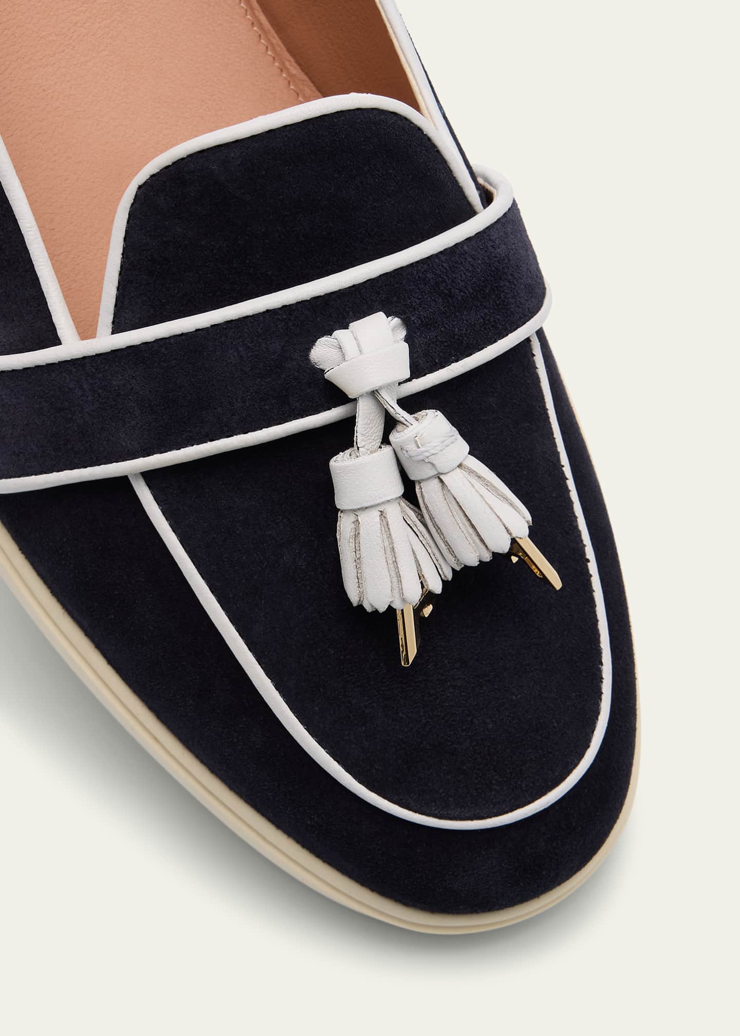 Riviera Suede Bicolor Tassel Loafers - Thumbnail 5