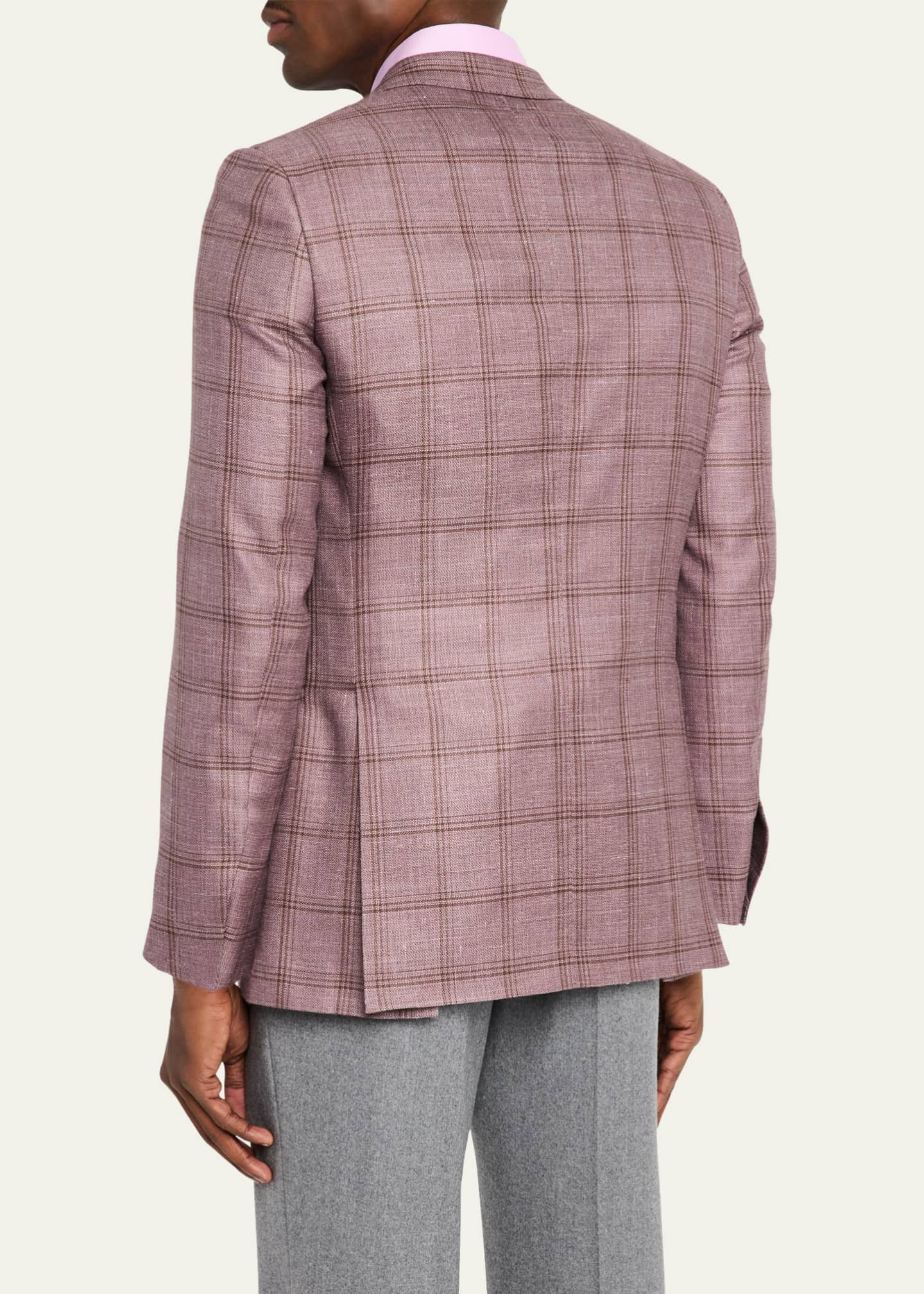 Brioni Men's Tonal Plaid Sport Coat Image 3 of 8