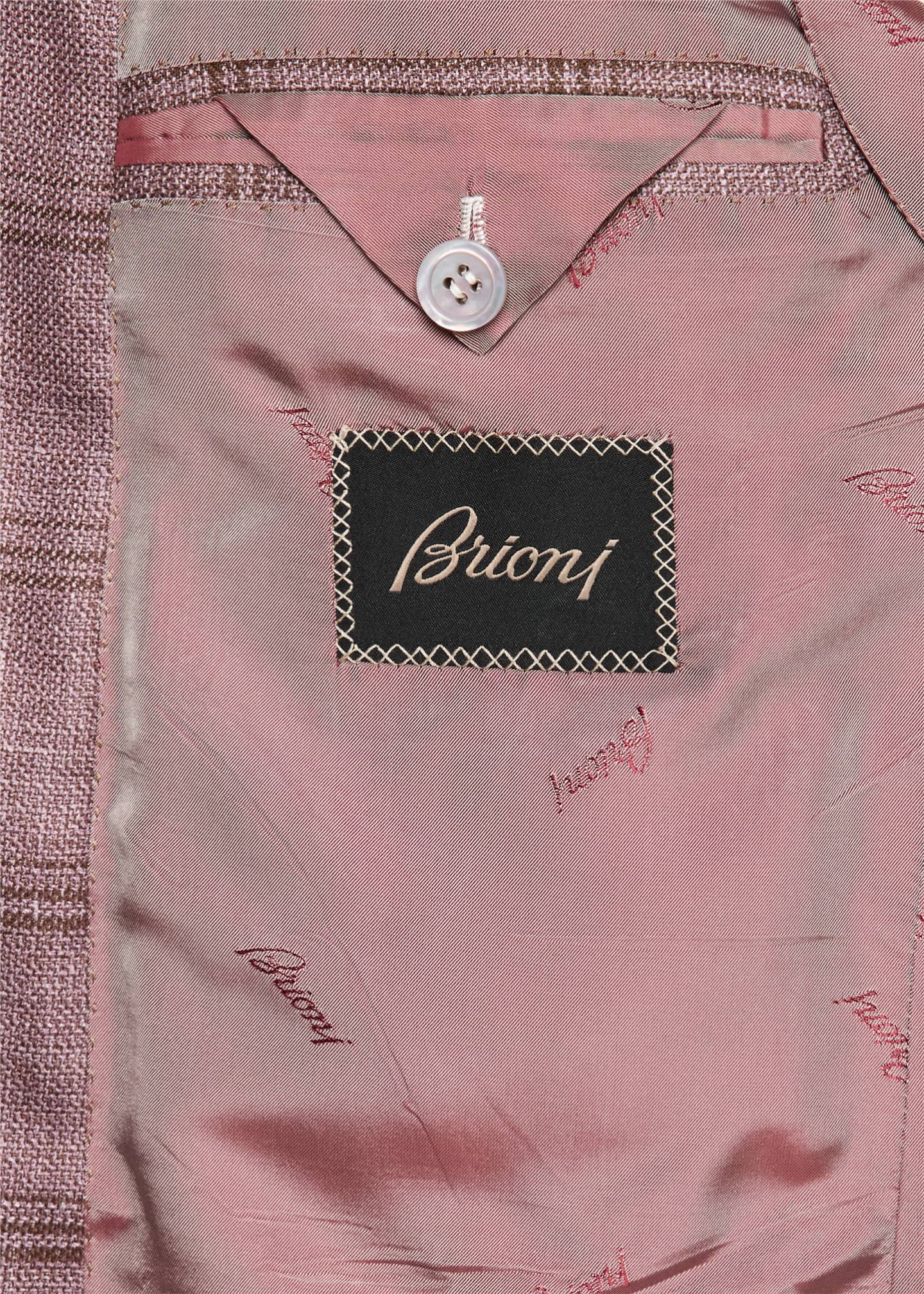 Brioni Men's Tonal Plaid Sport Coat Image 6 of 8