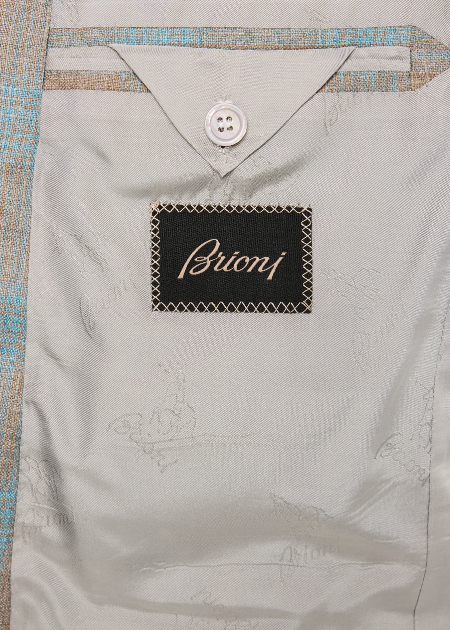 Brioni Men's Silk-Cashmere Plaid Sport Coat Image 6 of 8