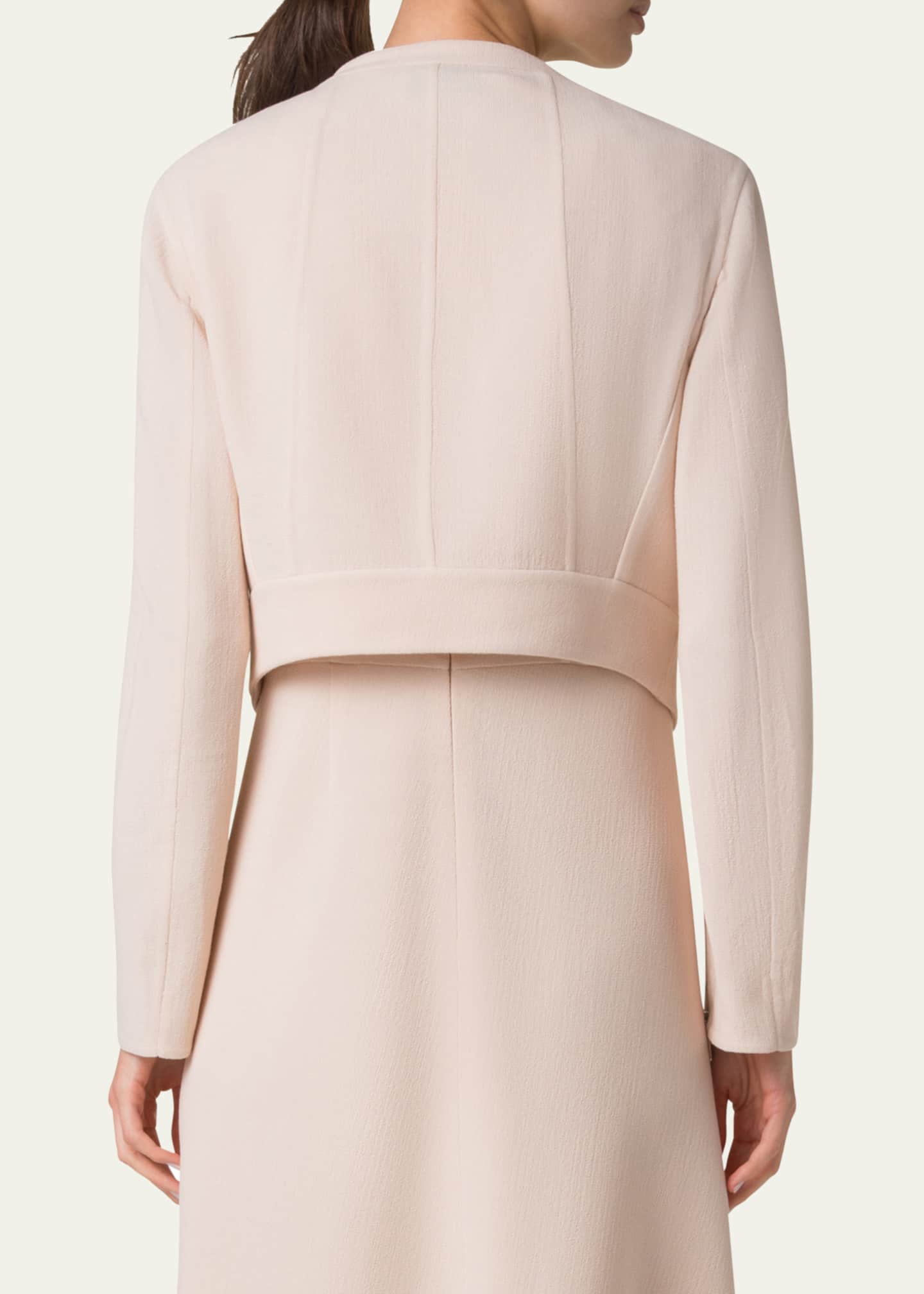 Akris Ariel Asymmetric Wool Crepe Jacket Image 3 of 5