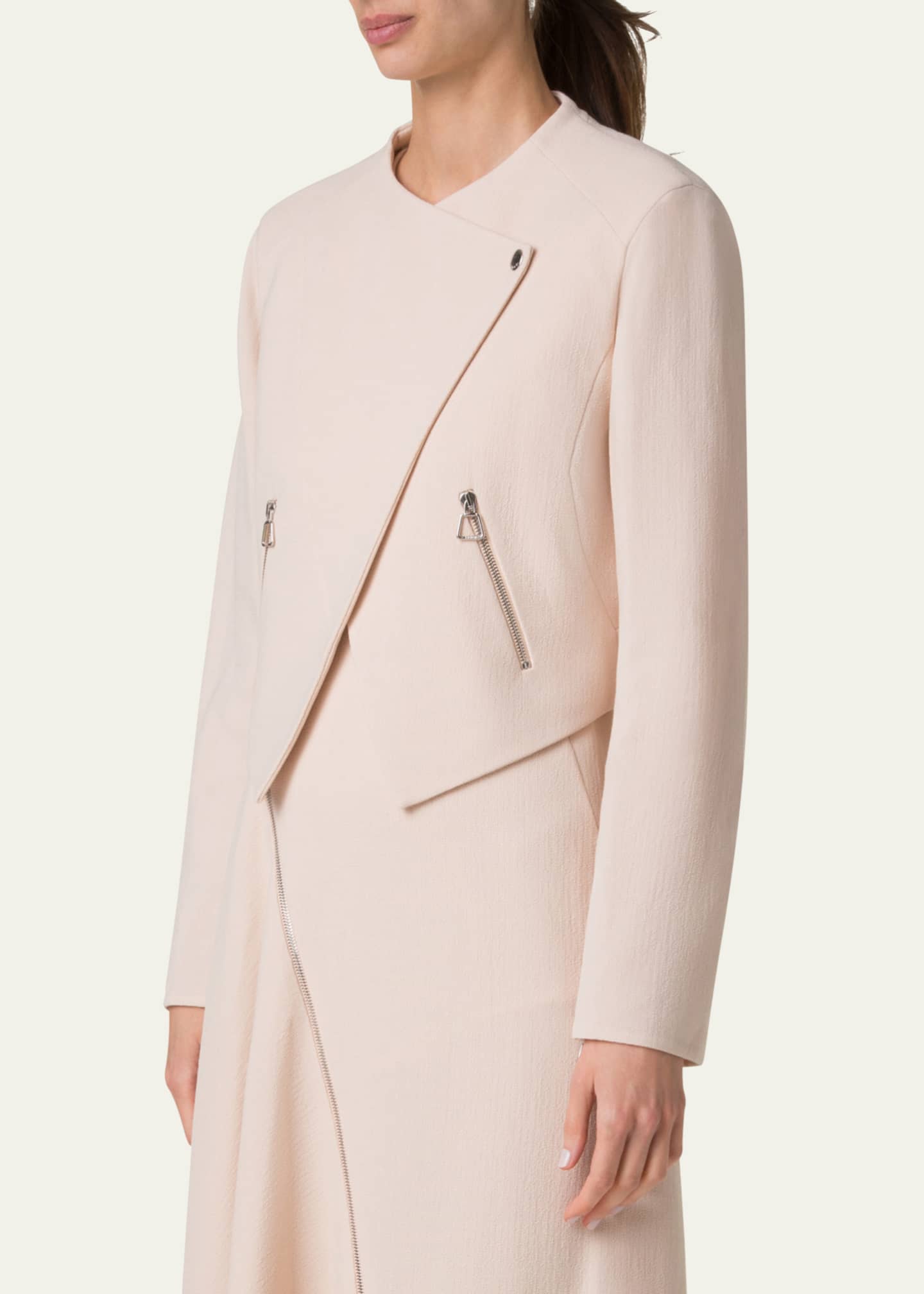 Akris Ariel Asymmetric Wool Crepe Jacket Image 4 of 5
