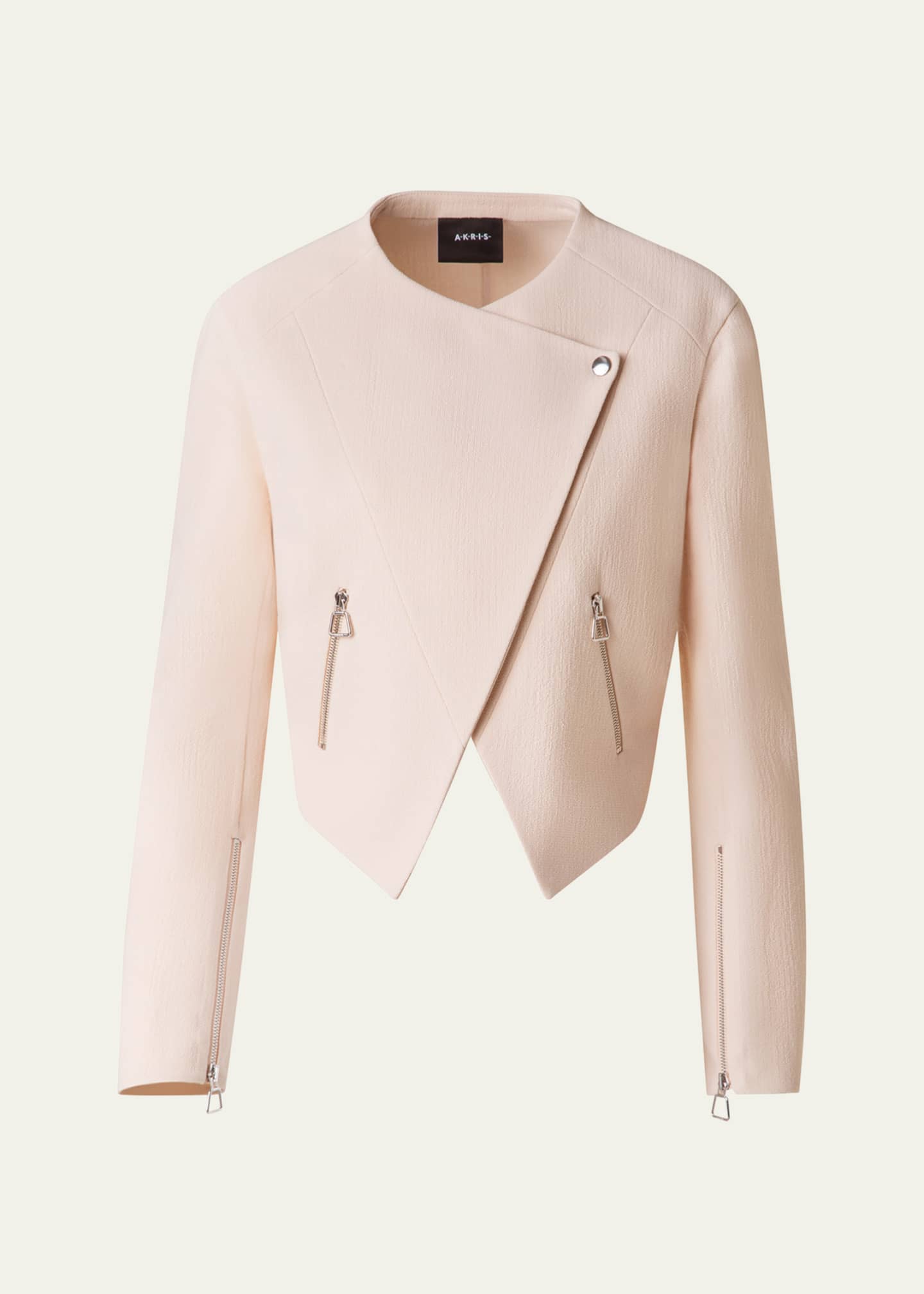 Akris Ariel Asymmetric Wool Crepe Jacket Image 1 of 5