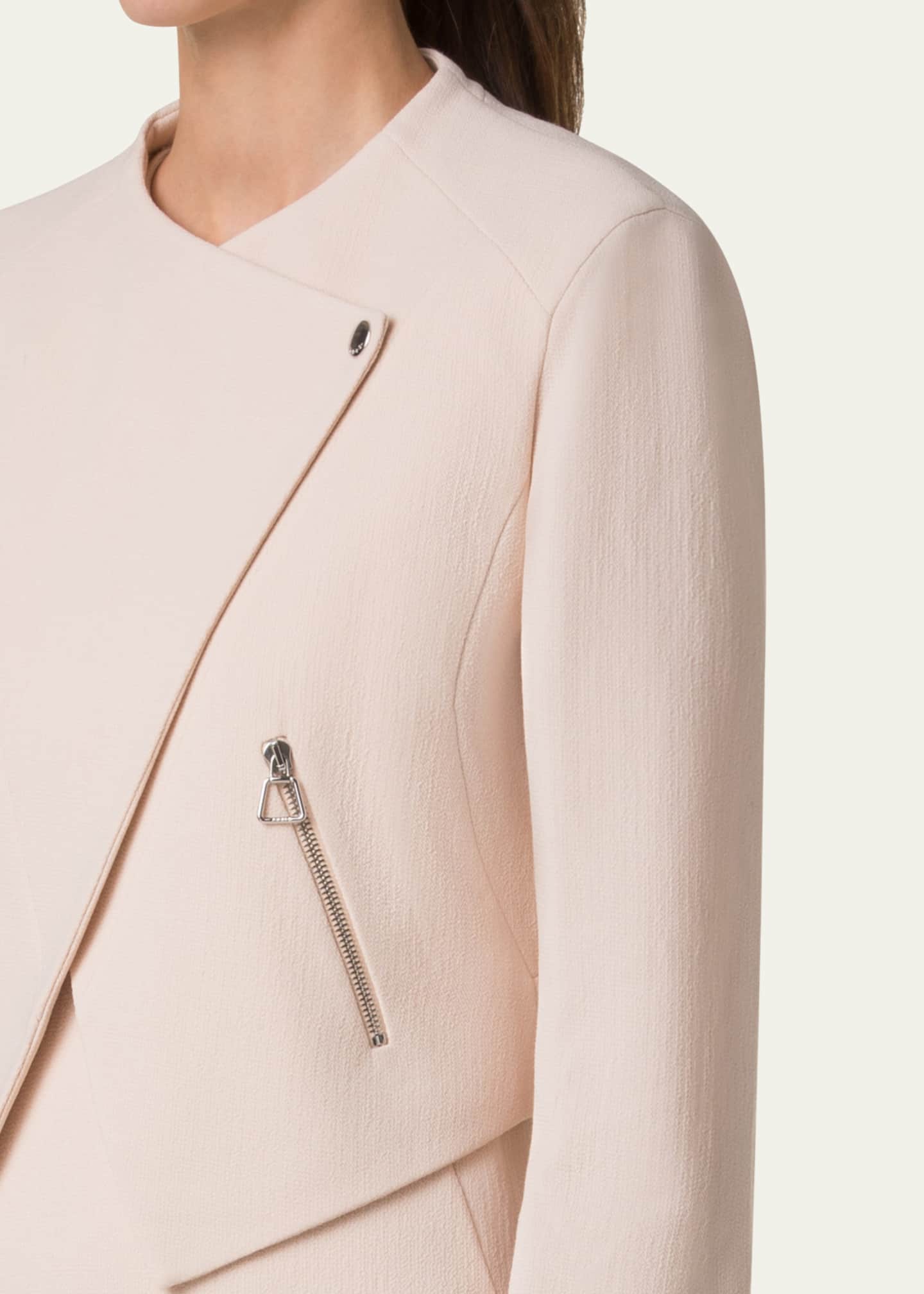 Akris Ariel Asymmetric Wool Crepe Jacket Image 5 of 5
