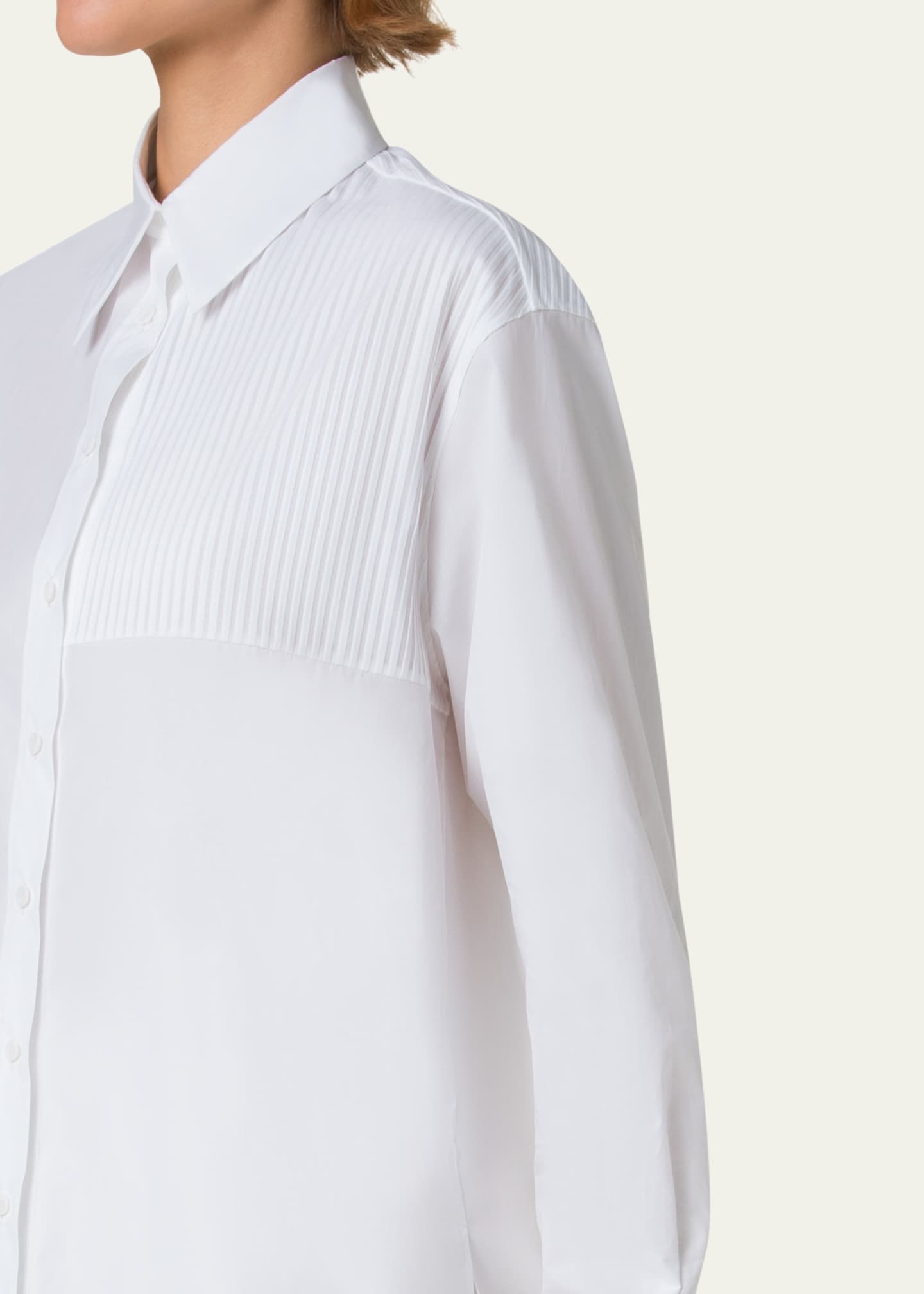 Akris Textured Cotton Voile Oversized Shirt Image 5 of 5