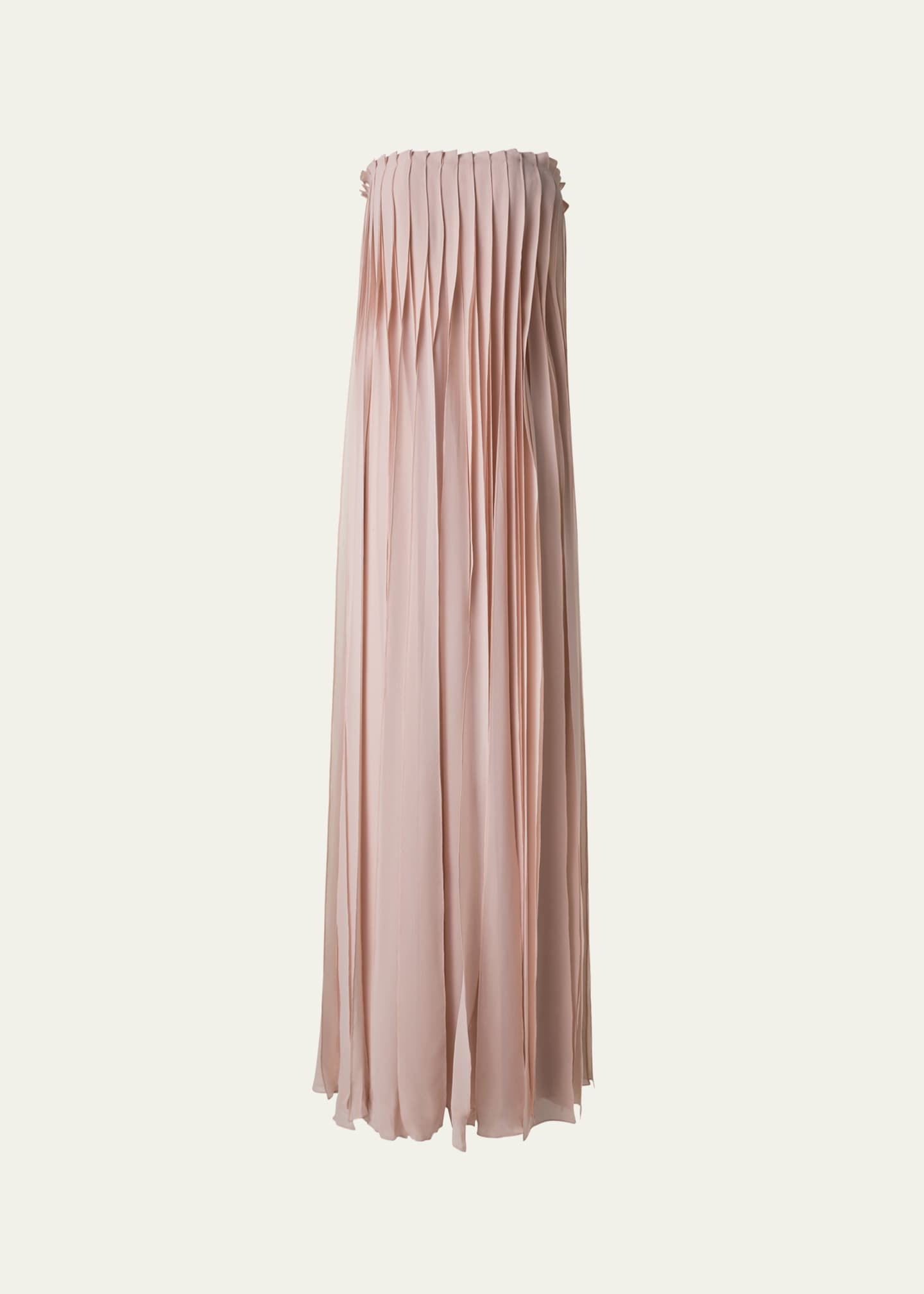 Akris Strapless Silk Georgette Ribbon Gown Image 1 of 5