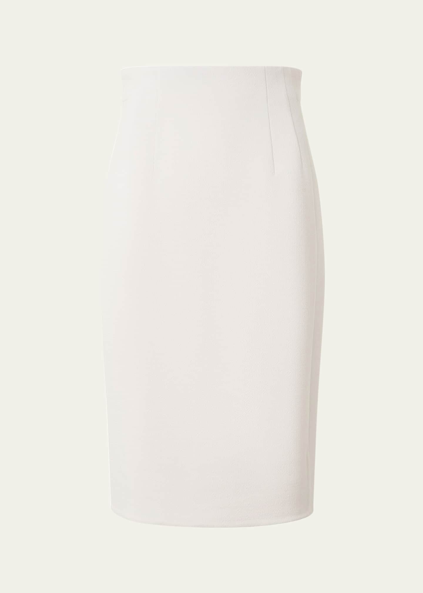 Akris Double-Face Wool Crepe Pencil Skirt Image 1 of 5