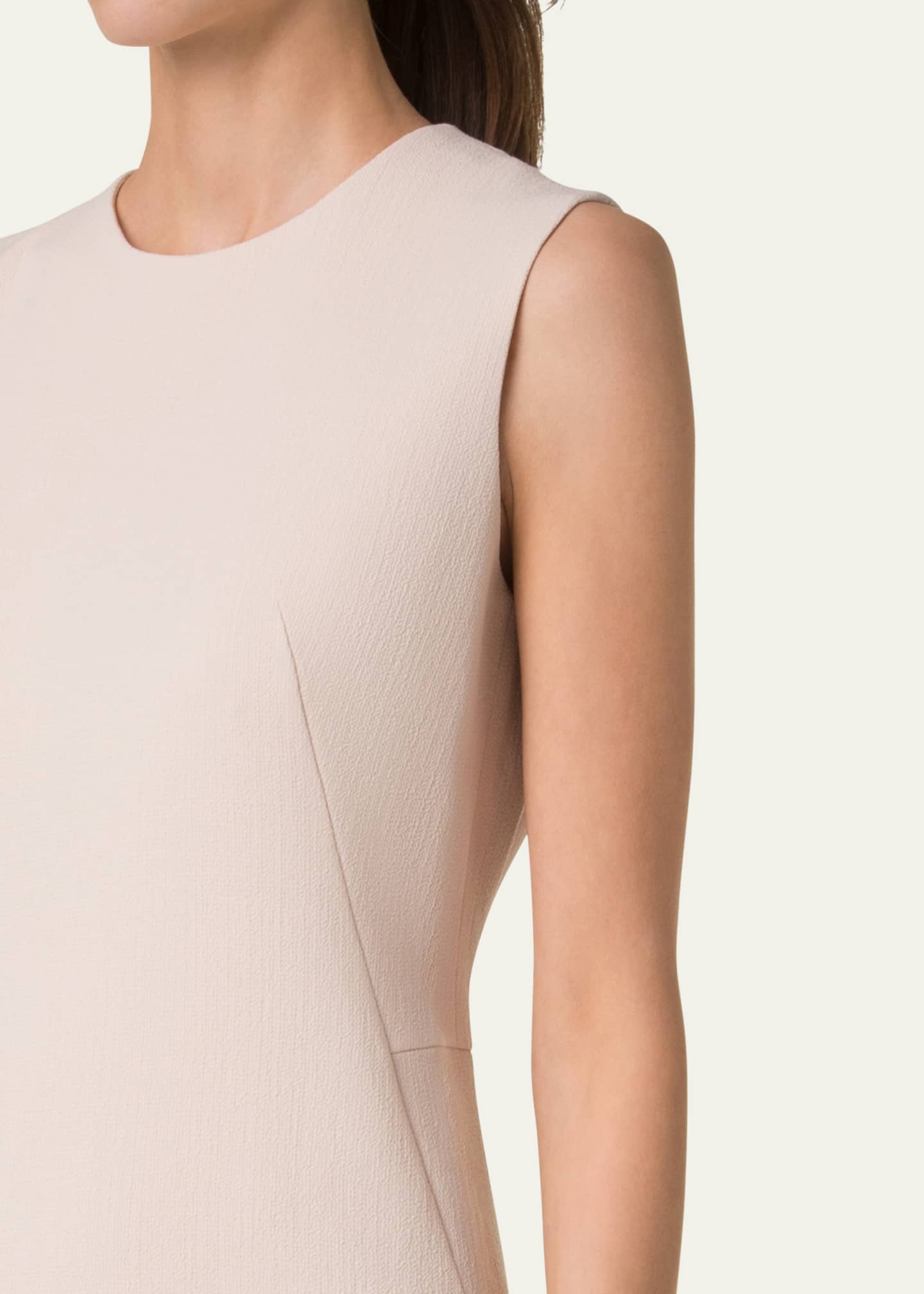 Akris High-Low Zip Wool Crepe Midi Dress Image 5 of 5