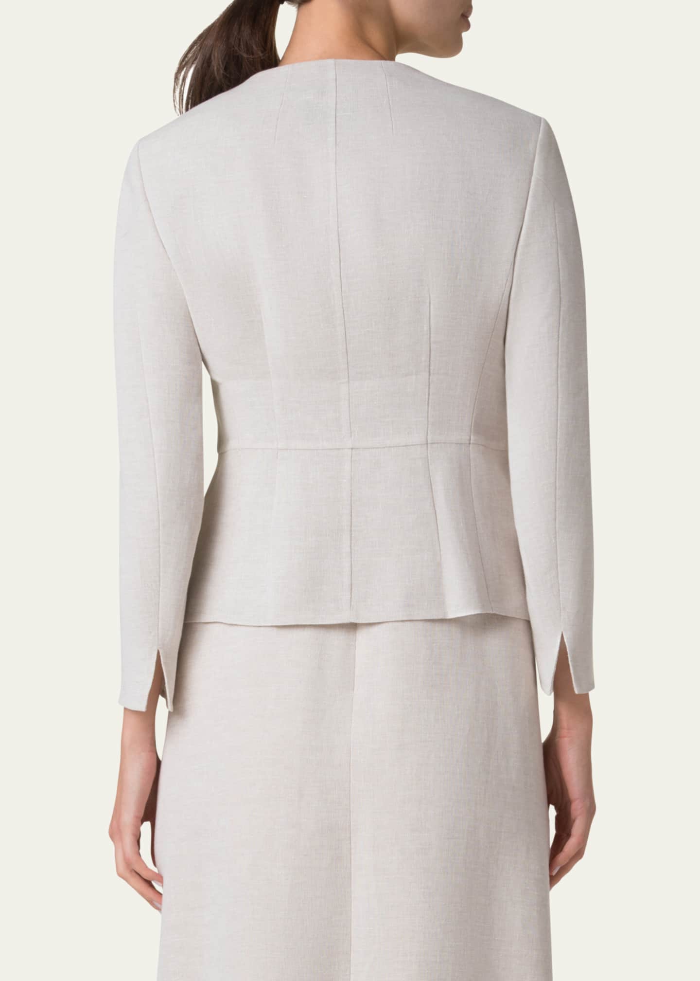 Akris Tina Double-Face Fitted Jacket Image 3 of 5