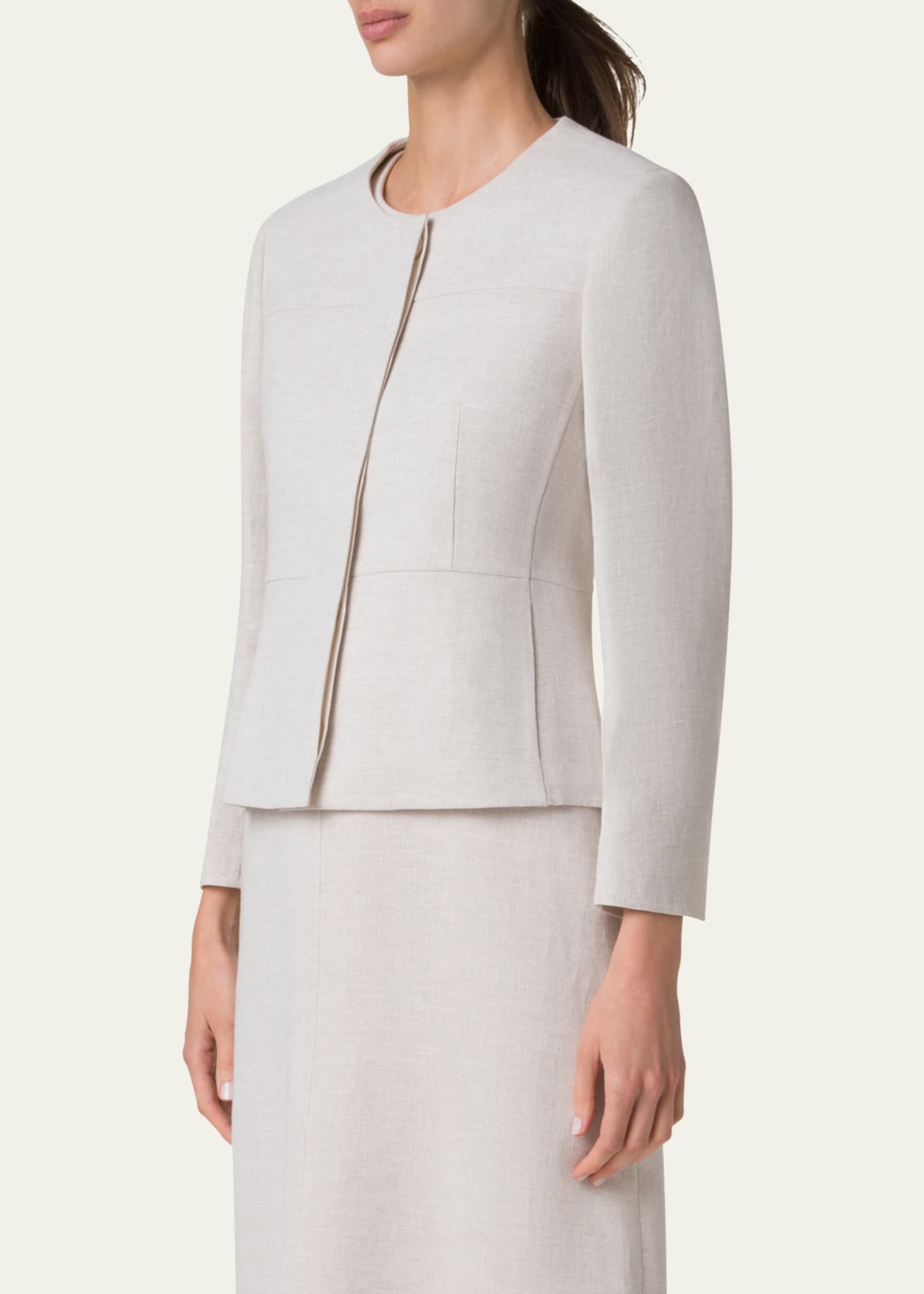 Akris Tina Double-Face Fitted Jacket Image 4 of 5