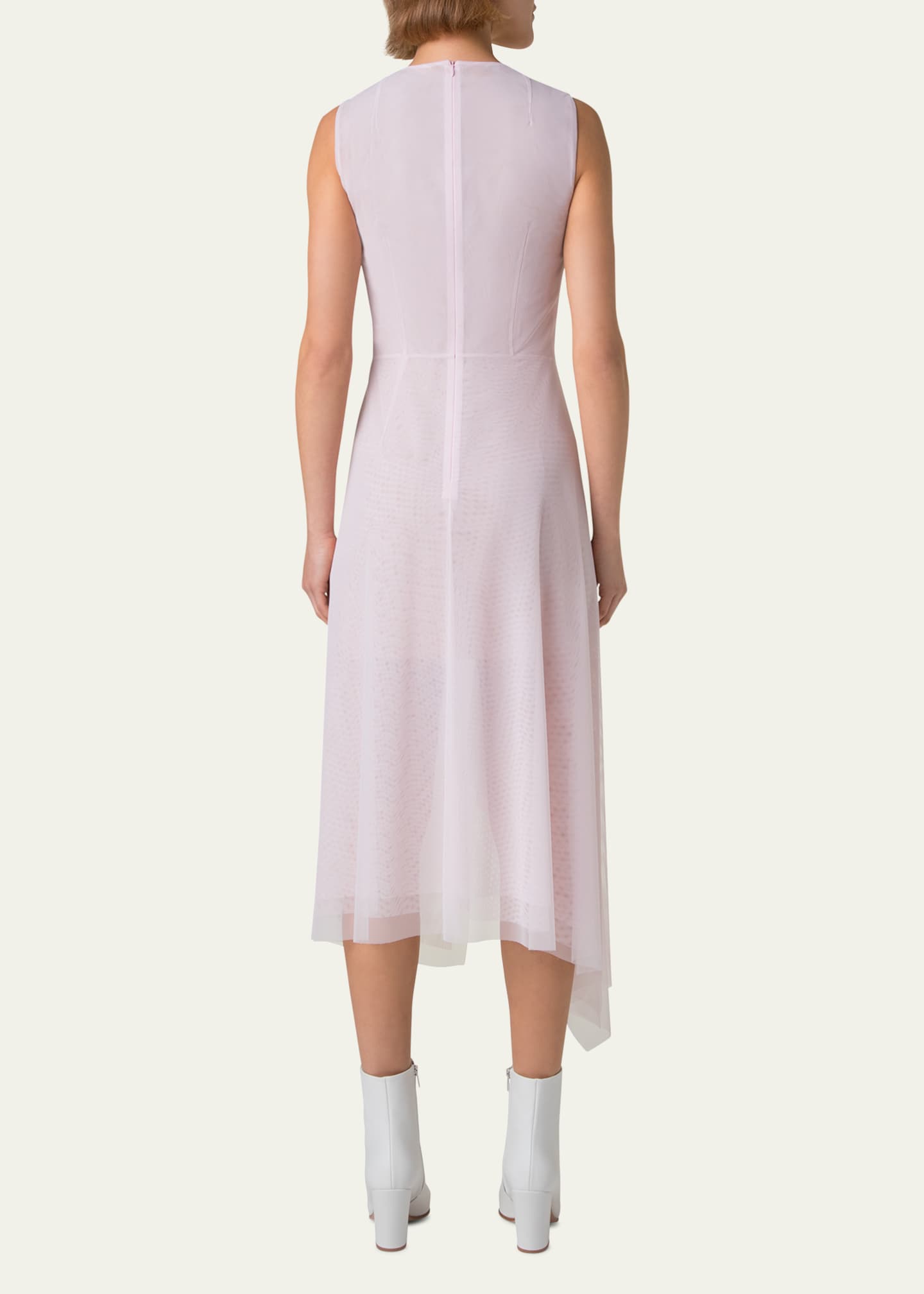 Akris Double Layer Techno Tulle Midi Dress Image 3 of 5
