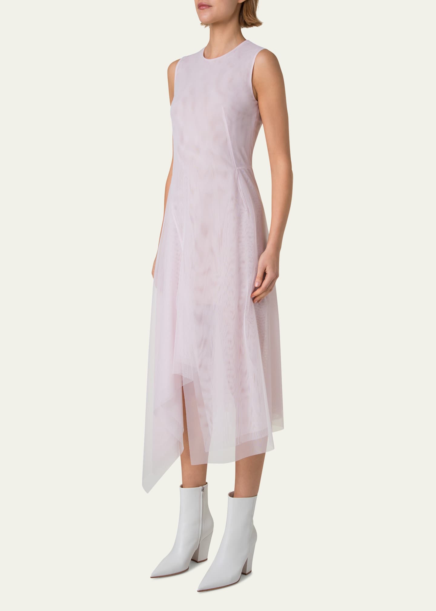 Akris Double Layer Techno Tulle Midi Dress Image 4 of 5