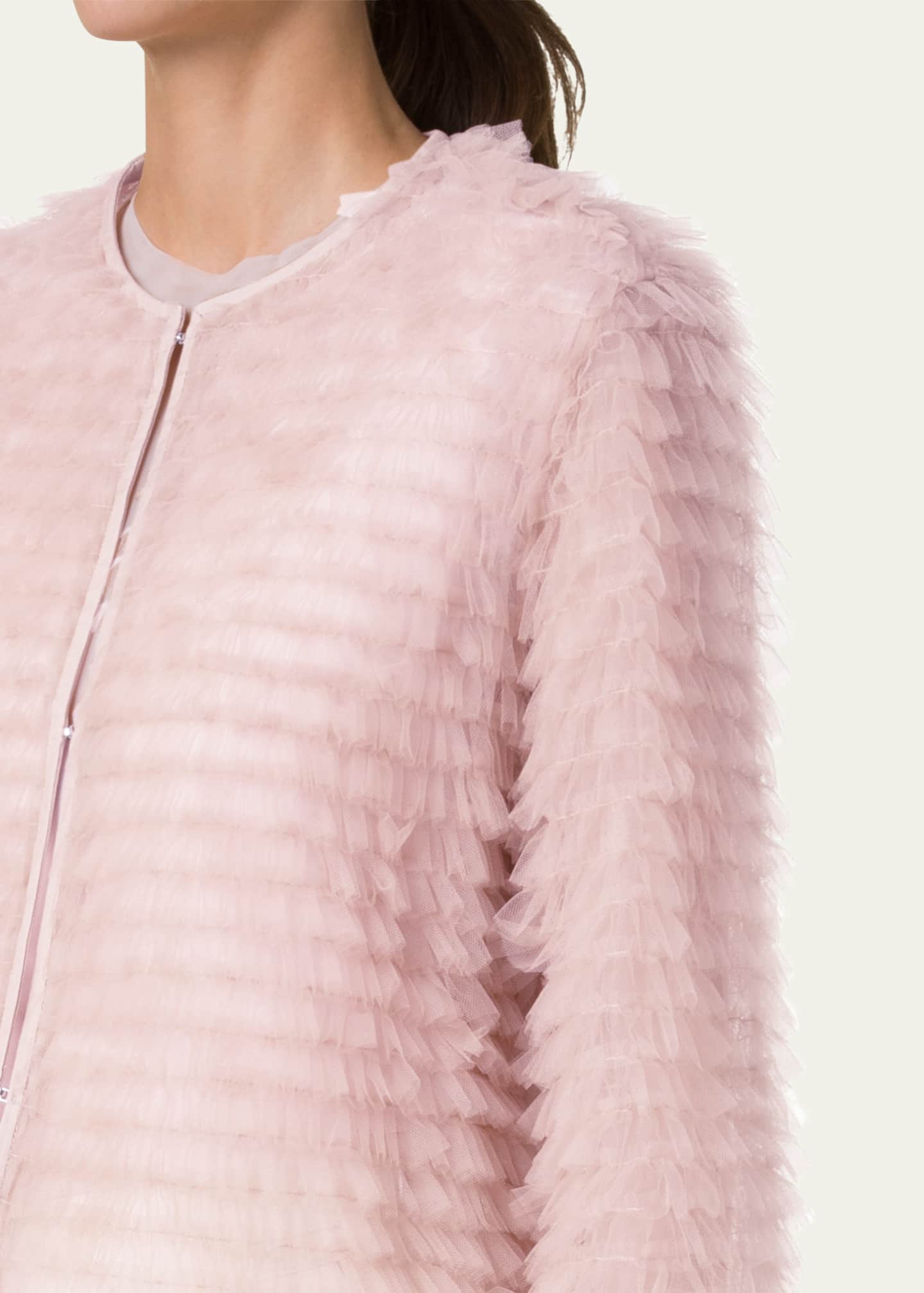 Akris Alida Ruffle Tulle Jacket - Bergdorf Goodman