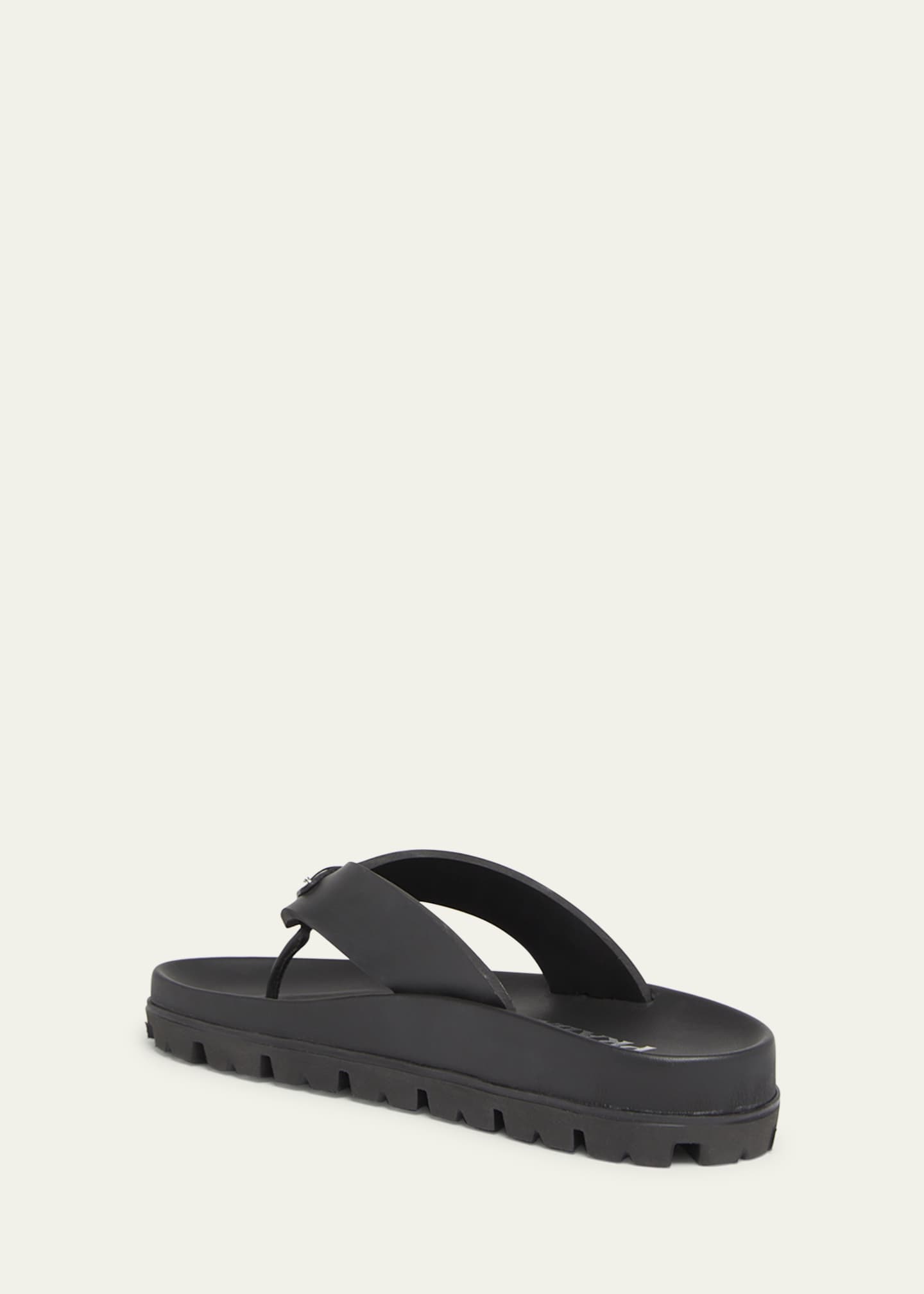 Prada Rubber Thong Slide Sandals Image 2 of 3