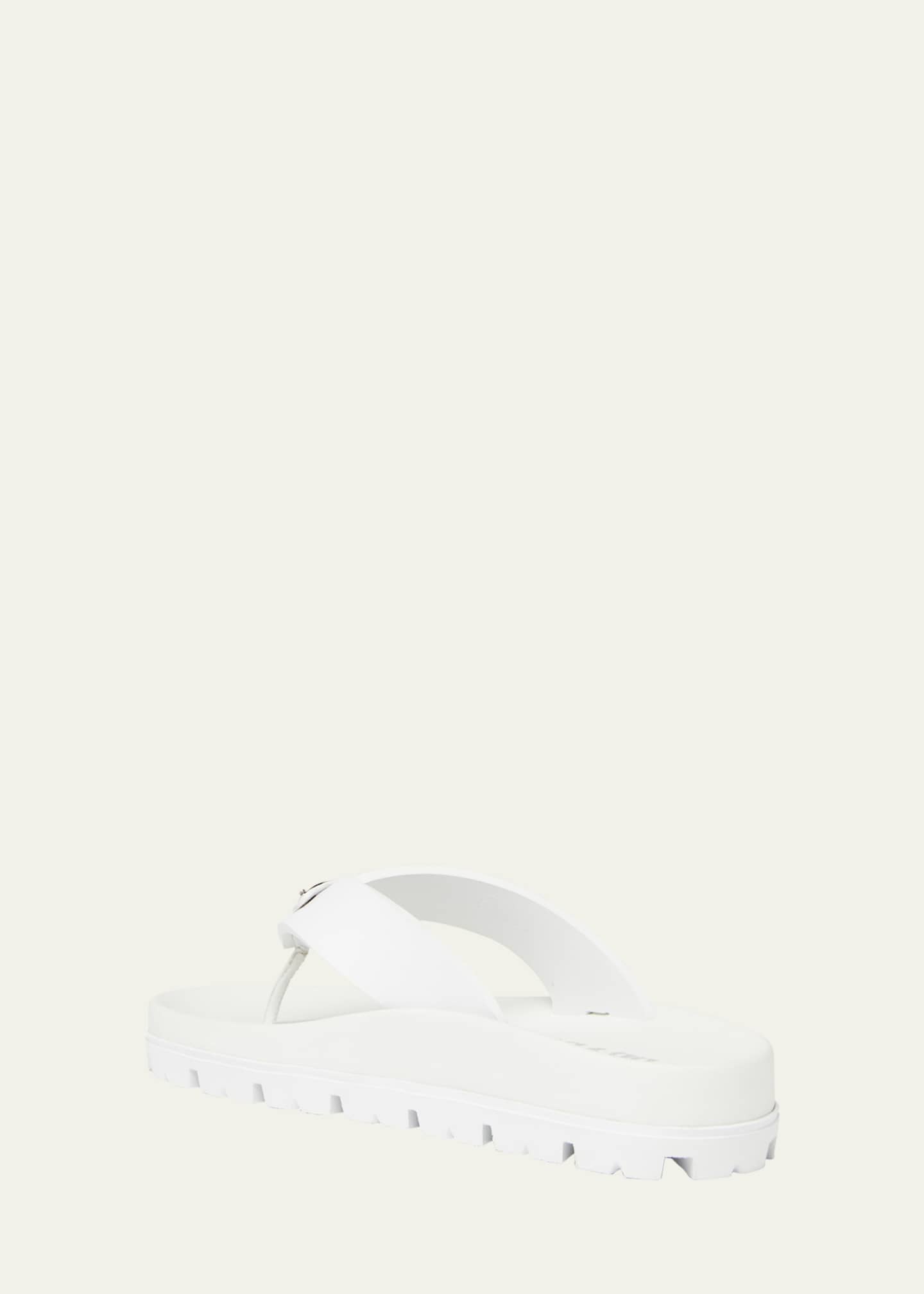 Prada Rubber Thong Slide Sandals Image 2 of 2
