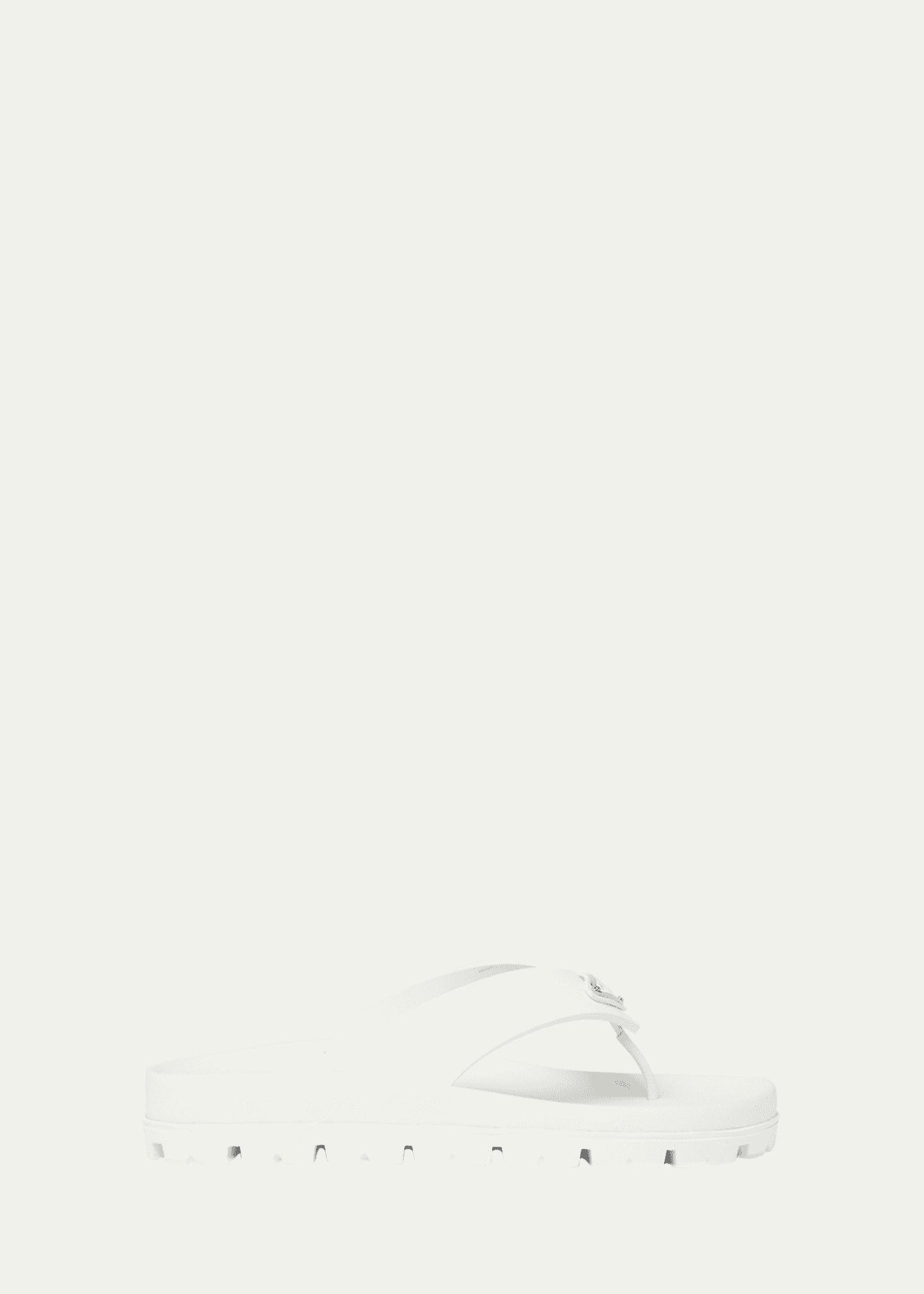 Prada Rubber Thong Slide Sandals Image 1 of 2