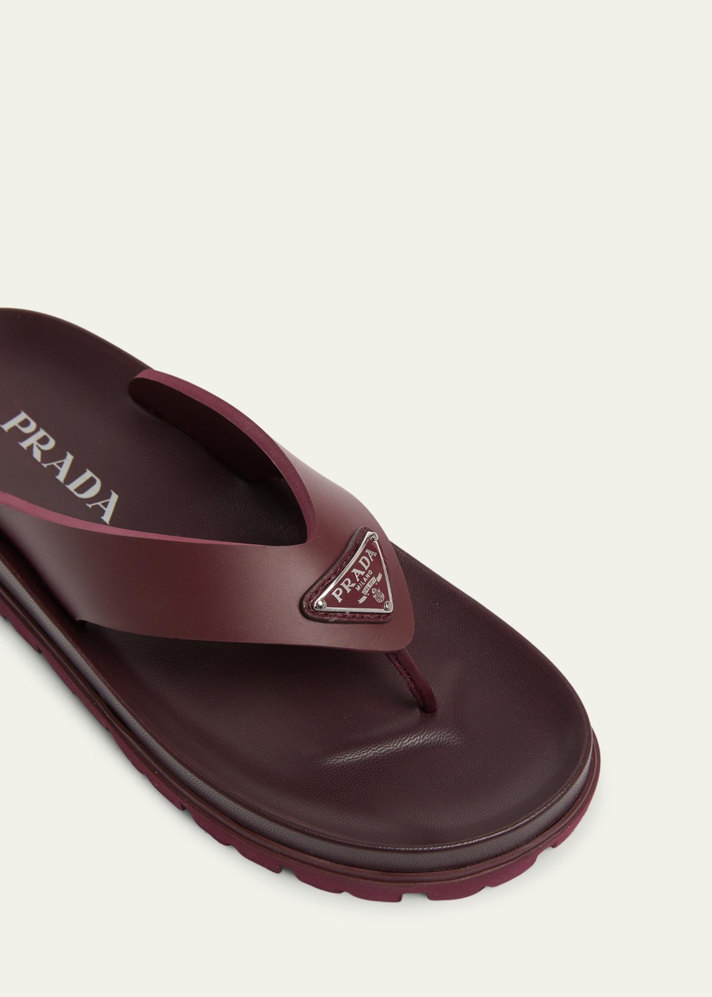 Prada Rubber Thong Slide Sandals - Bergdorf Goodman