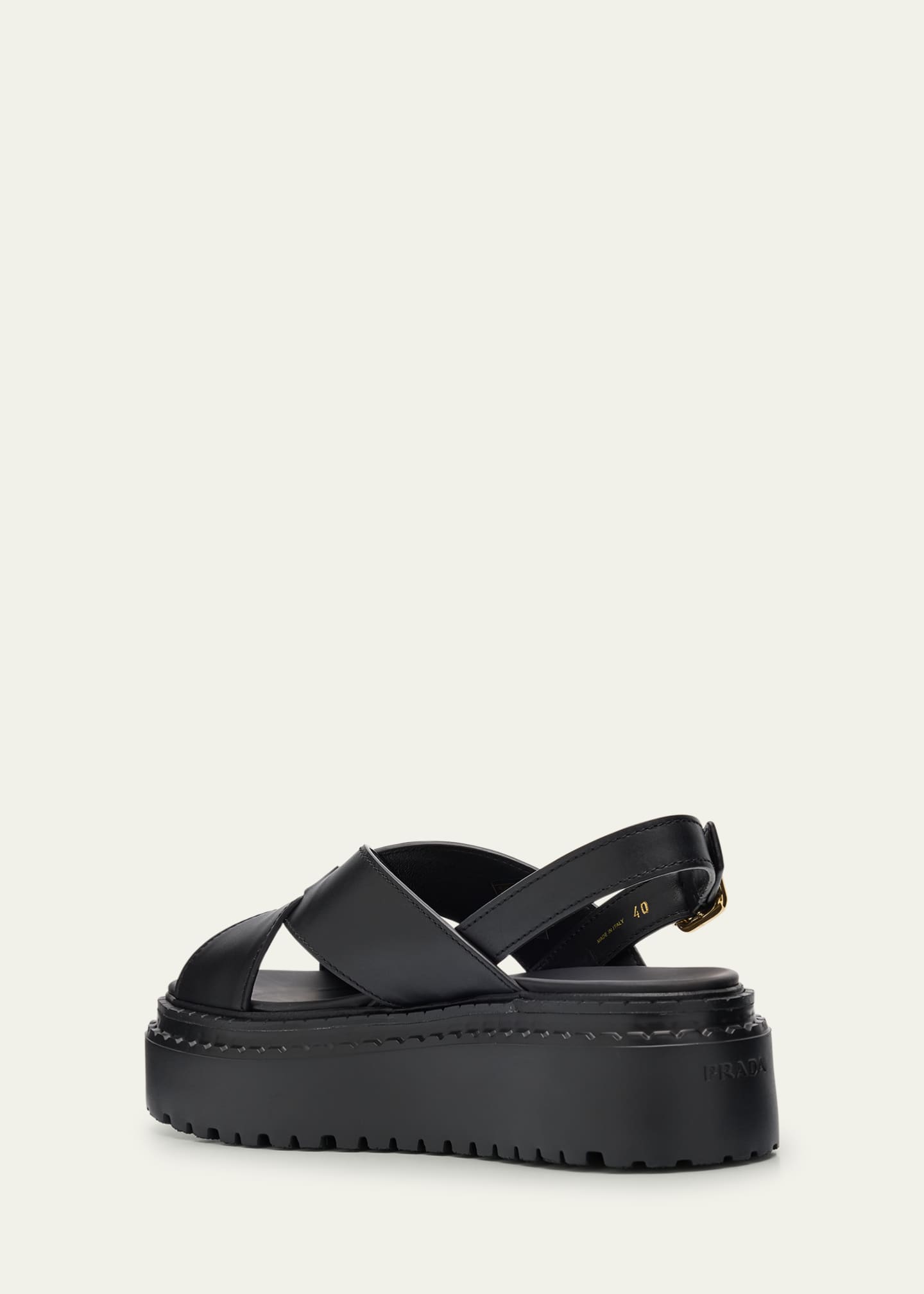 Prada Leather Caged Fisherman Sandals Image 4 of 6
