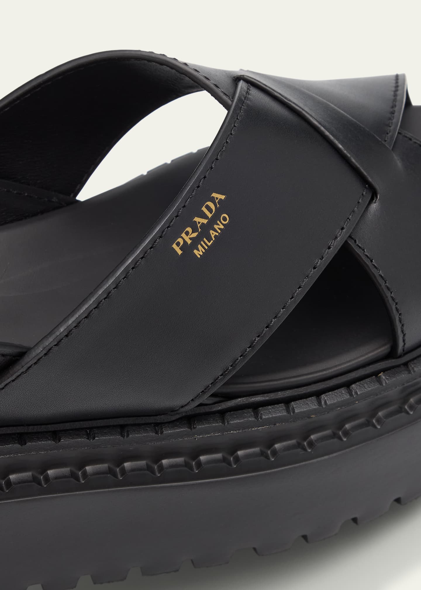 Prada Leather Caged Fisherman Sandals Image 5 of 6