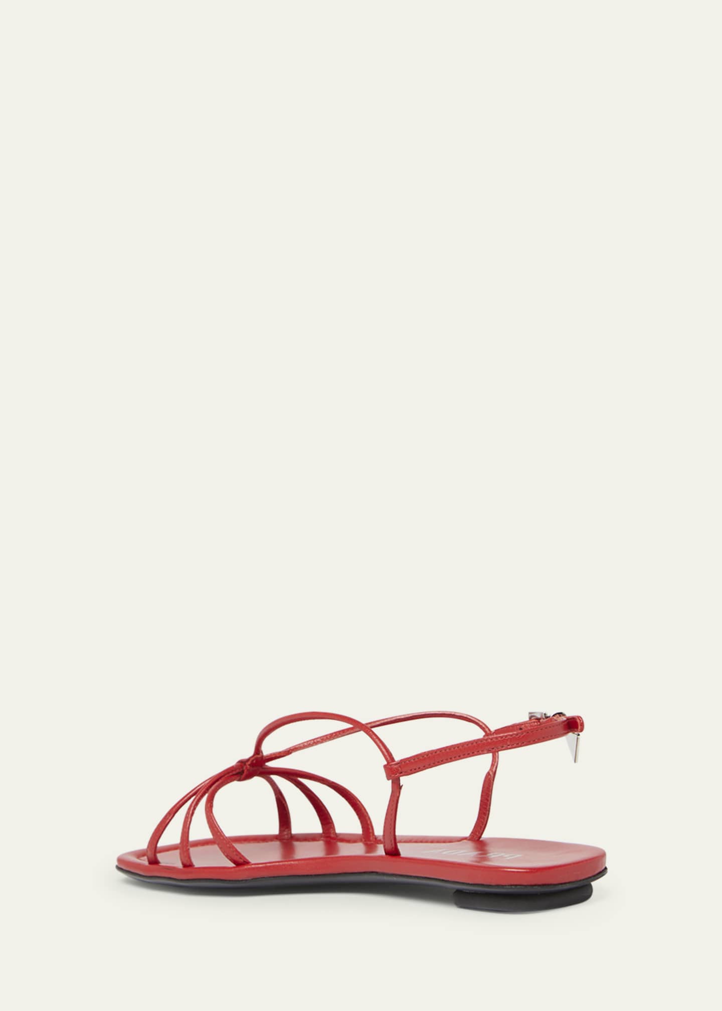 Prada Strappy Leather Flat Sandals Image 2 of 3