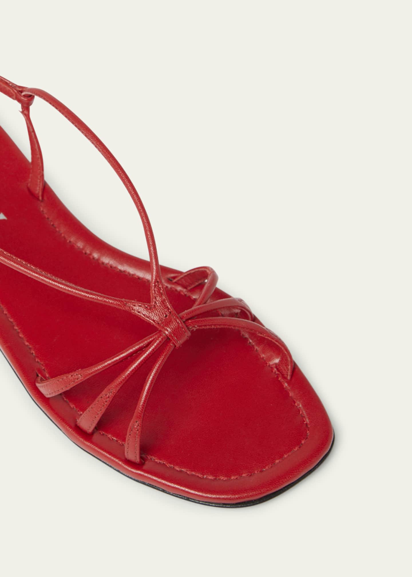 Prada Strappy Leather Flat Sandals Image 3 of 3