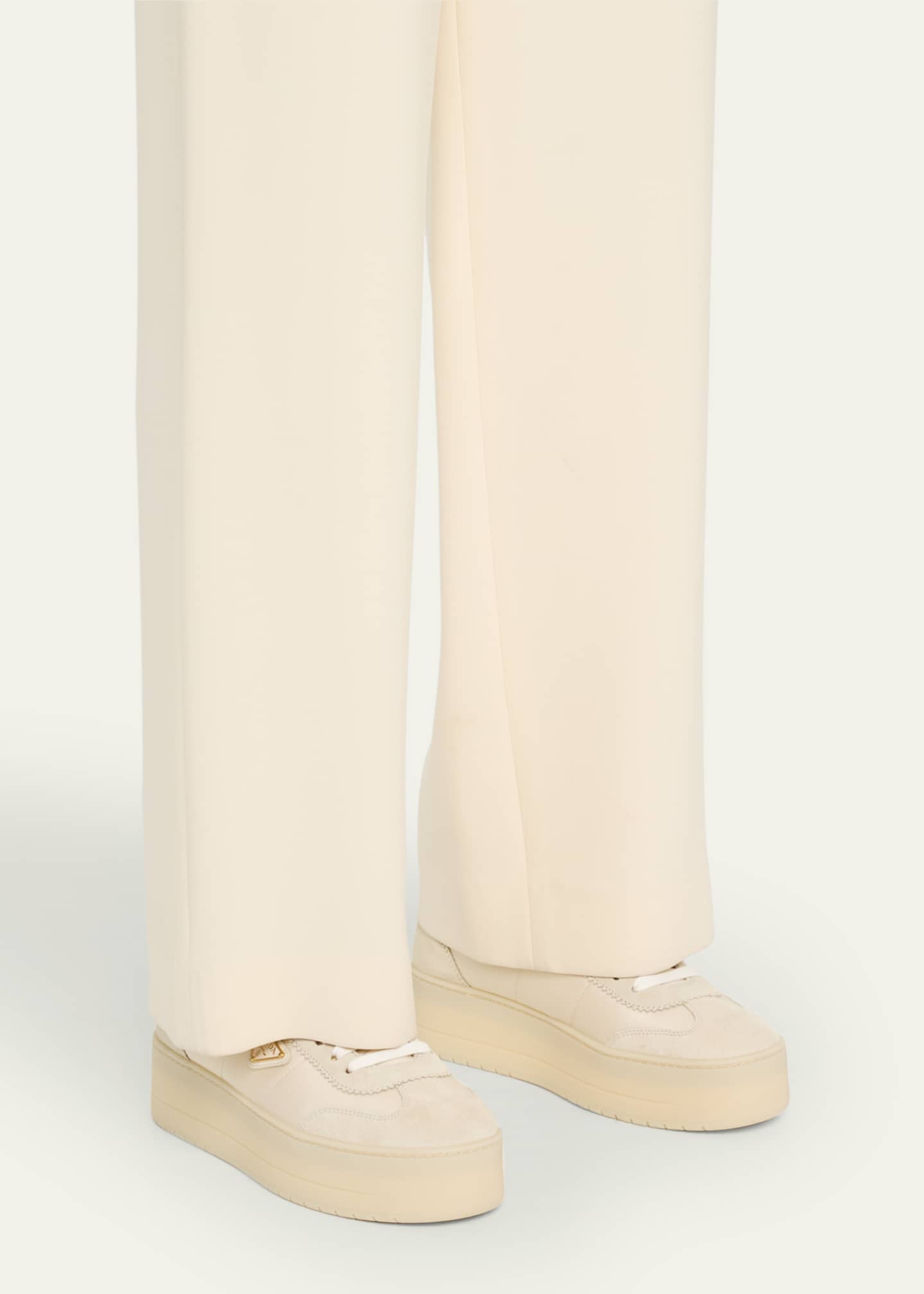 Prada Downtown Nylon Suede Low-Top Sneakers Image 2 of 6