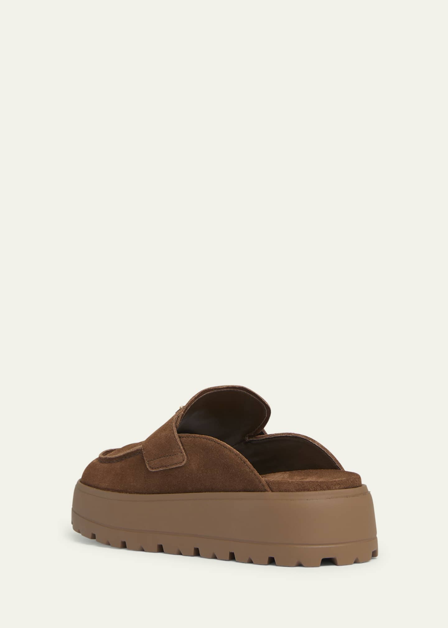 Prada Fussbett Suede Loafer Mules Image 2 of 3