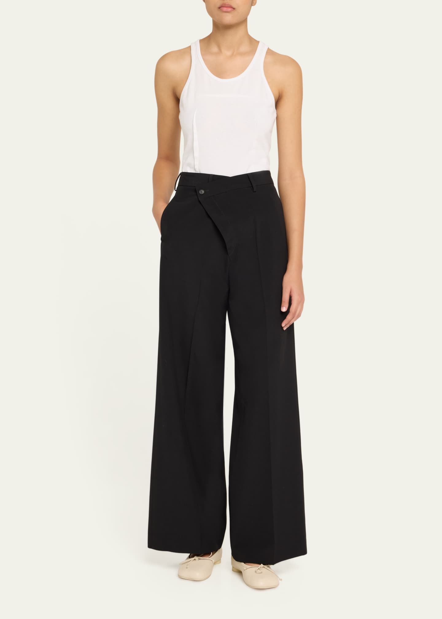 MM6 Maison Margiela Crossover Wide-Leg Pants Image 2 of 5