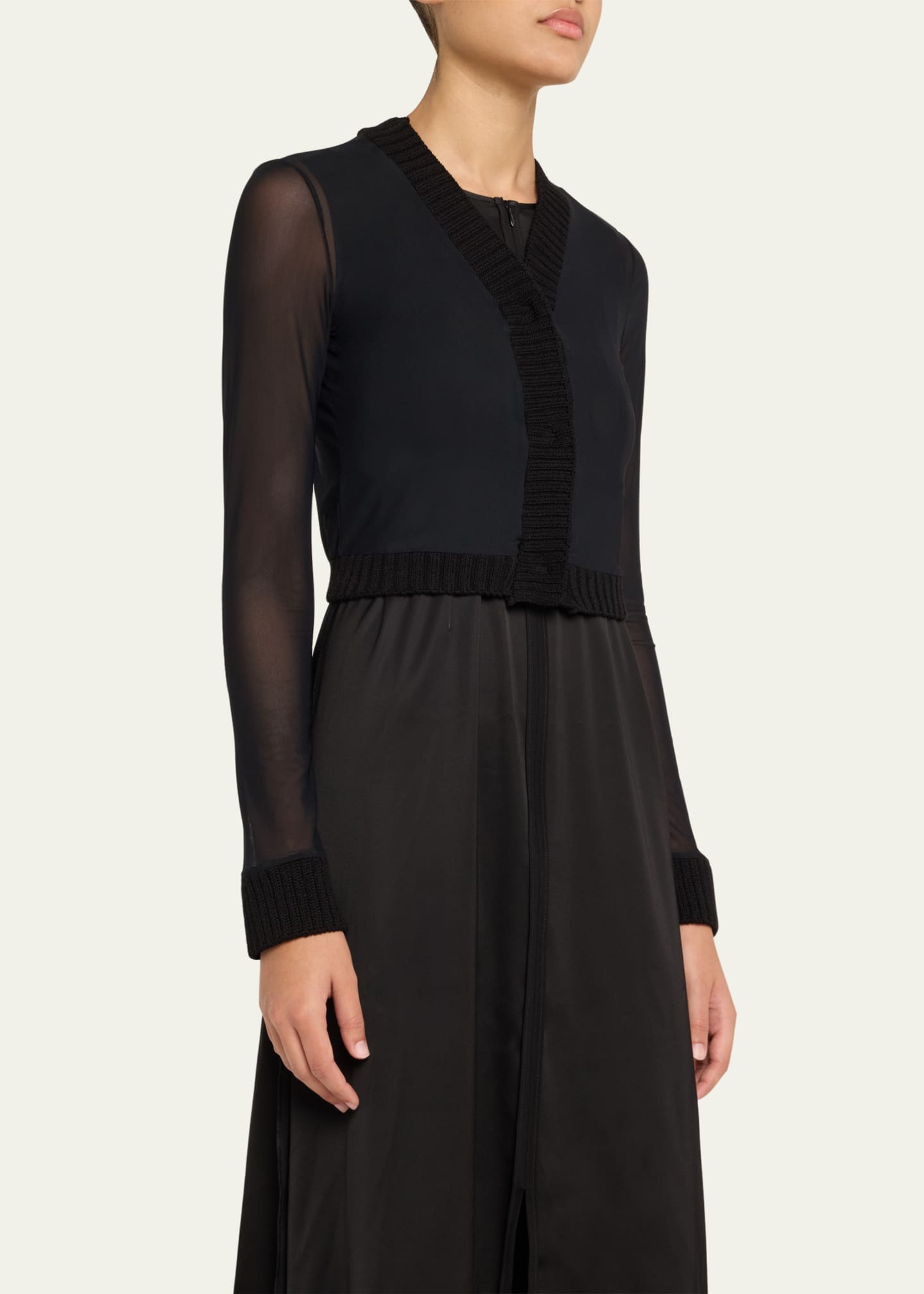 MM6 Maison Margiela Mesh Long-Sleeve Top Image 4 of 5