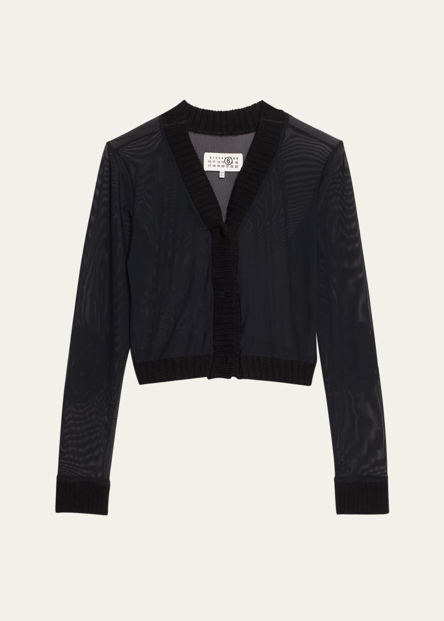 MM6 Maison Margiela Mesh Long-Sleeve Top Image 1 of 5